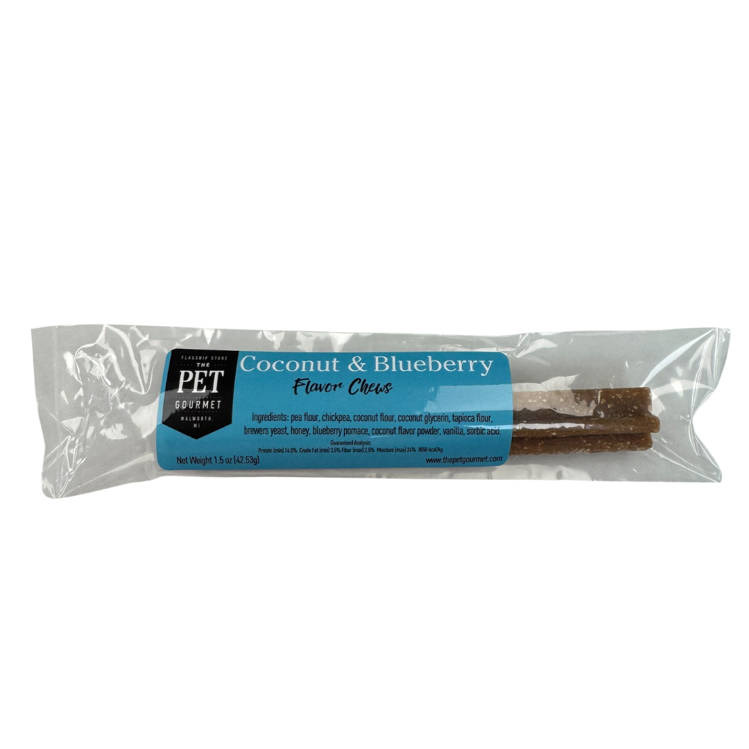 Coconut Blueberry Chew Stick – Dental Dog Chew (1 Pack)