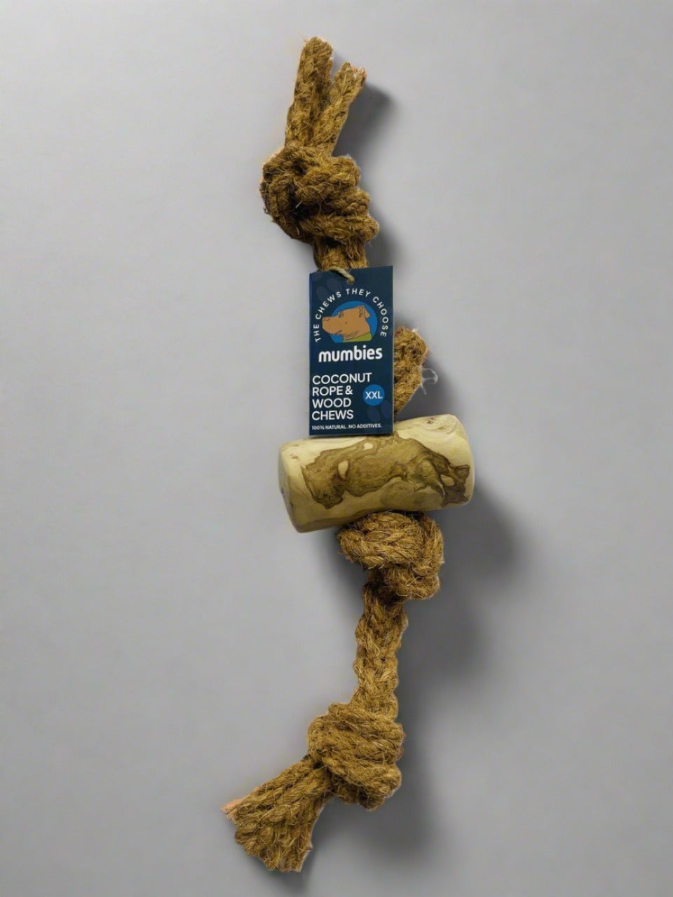 Mumbies Coconut Rope & Original Chew Toy – Natural Eco-Friendly Chew and Tug for Moderate Chewers