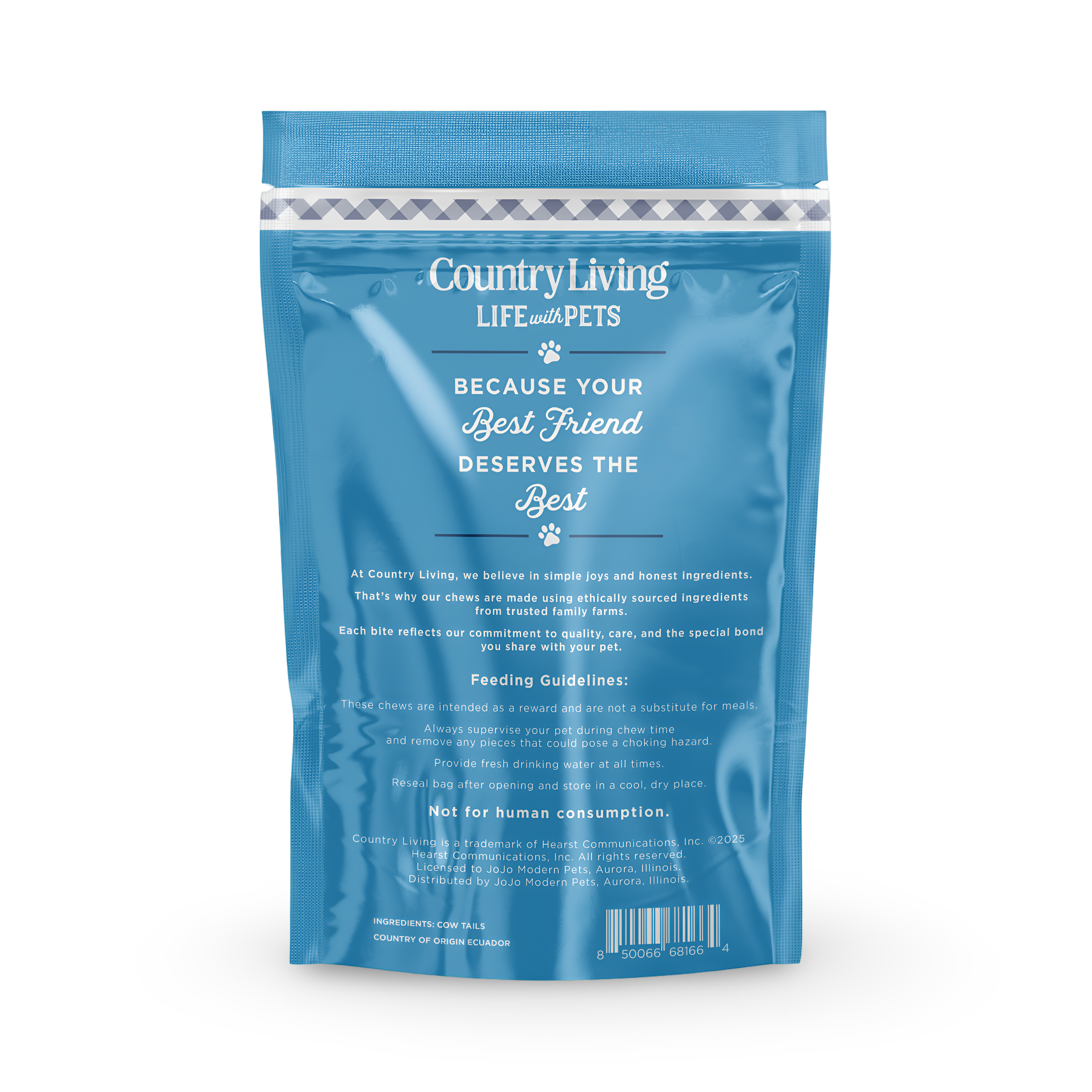 Country Living 5”–7” Cow Tails Dog Chews | 10-Pack All-Natural Long-Lasting High-Protein Rawhide-Free Beef Treats