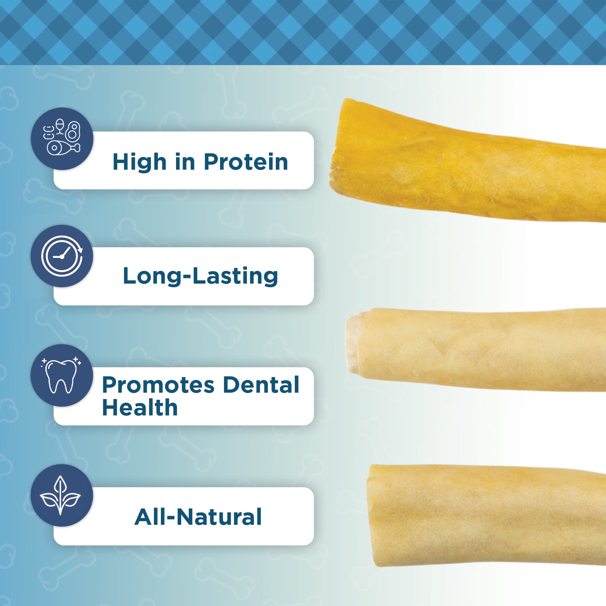 Country Living 5”–7” Cow Tails Dog Chews | 10-Pack All-Natural Long-Lasting High-Protein Rawhide-Free Beef Treats