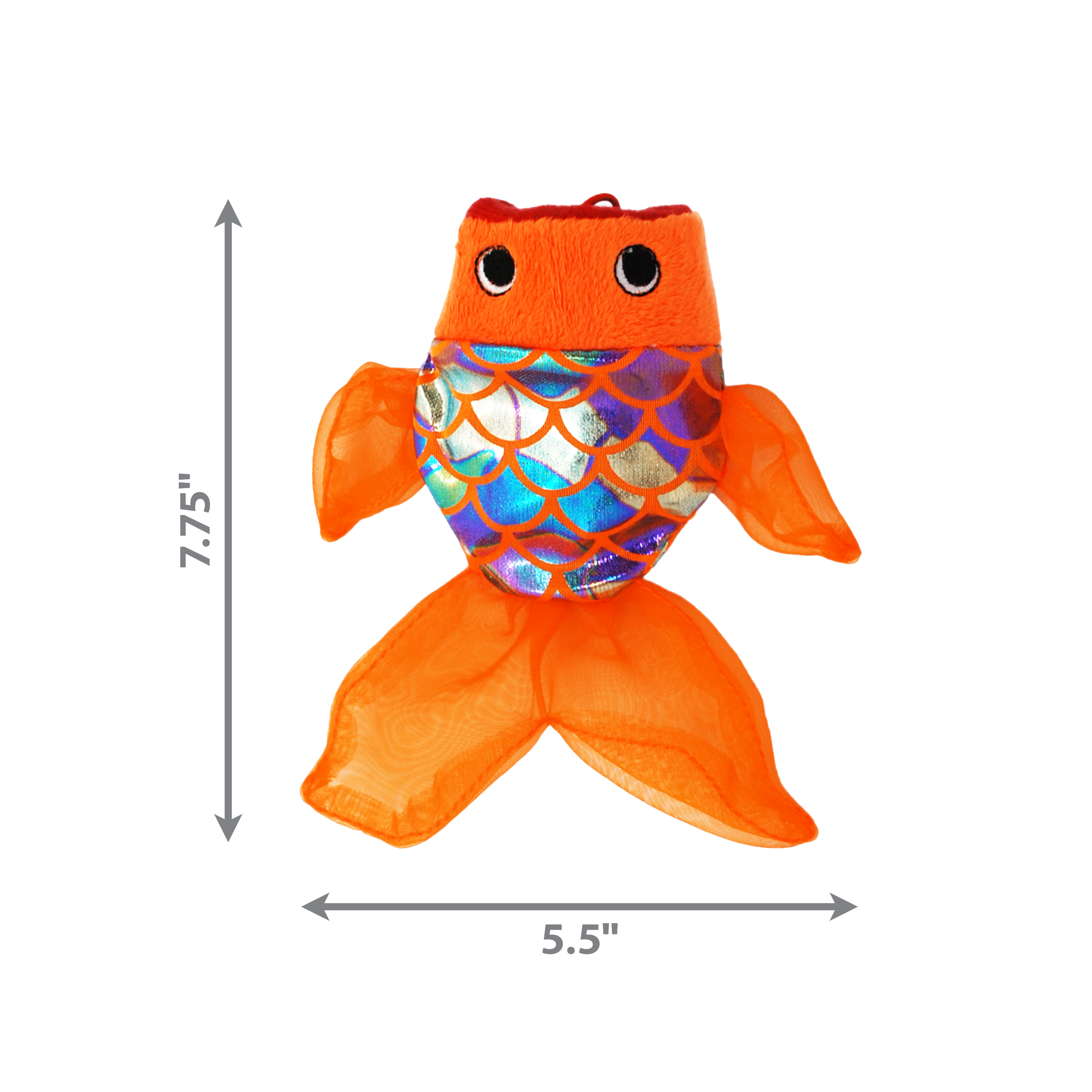 KONG Crackles Gulpz Cat Toy – Crackly Fish with Catnip & Rattle Fly