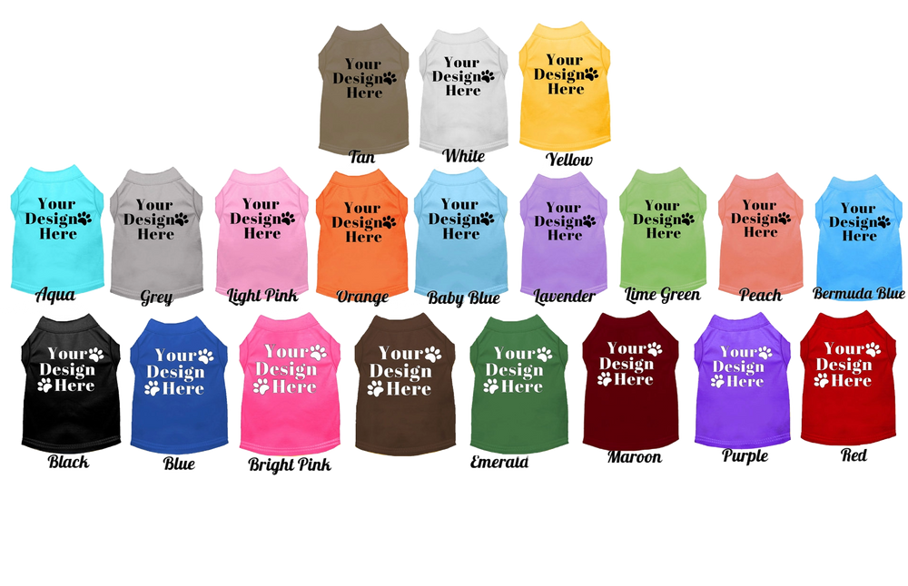 Personalized Pet Team Shirt for Dogs and Cats - Add Your Own Names & Numbers