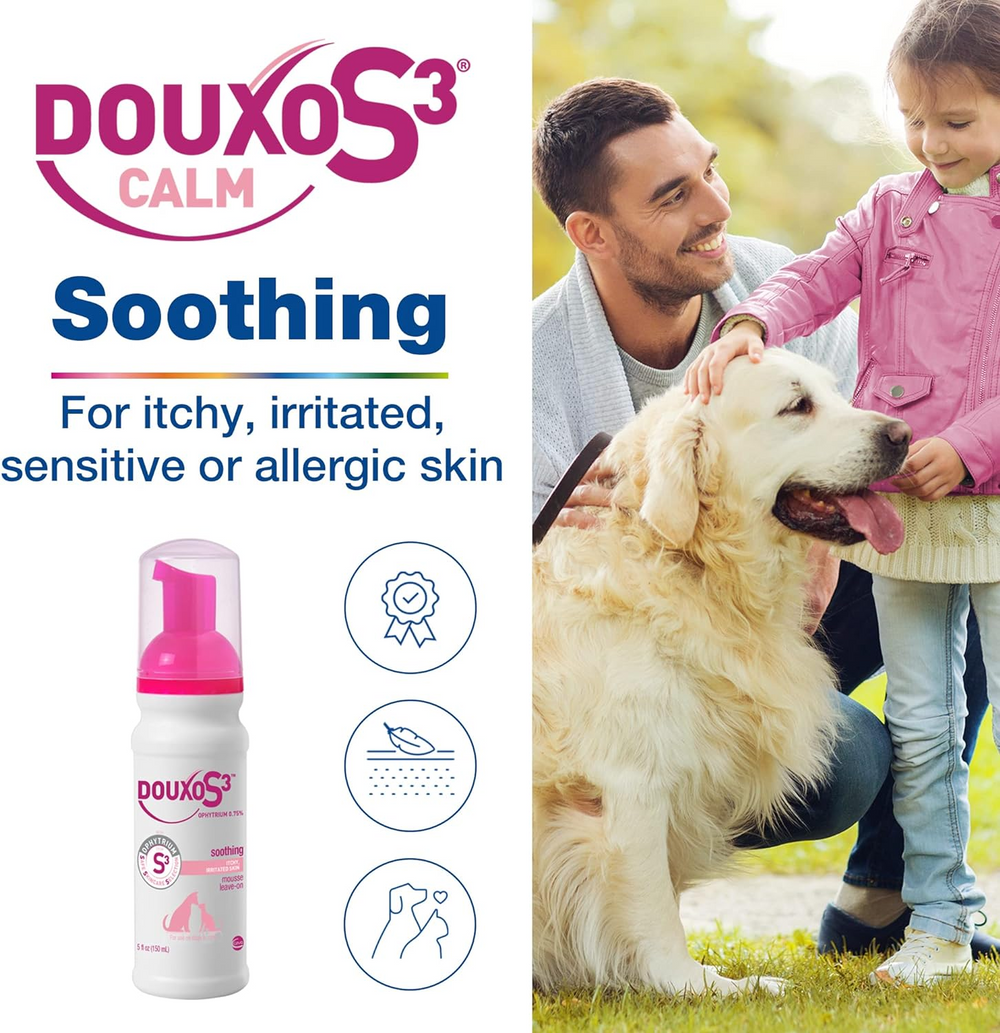 Douxo S3 Calm Mousse for Dogs & Cats, 5.1 oz