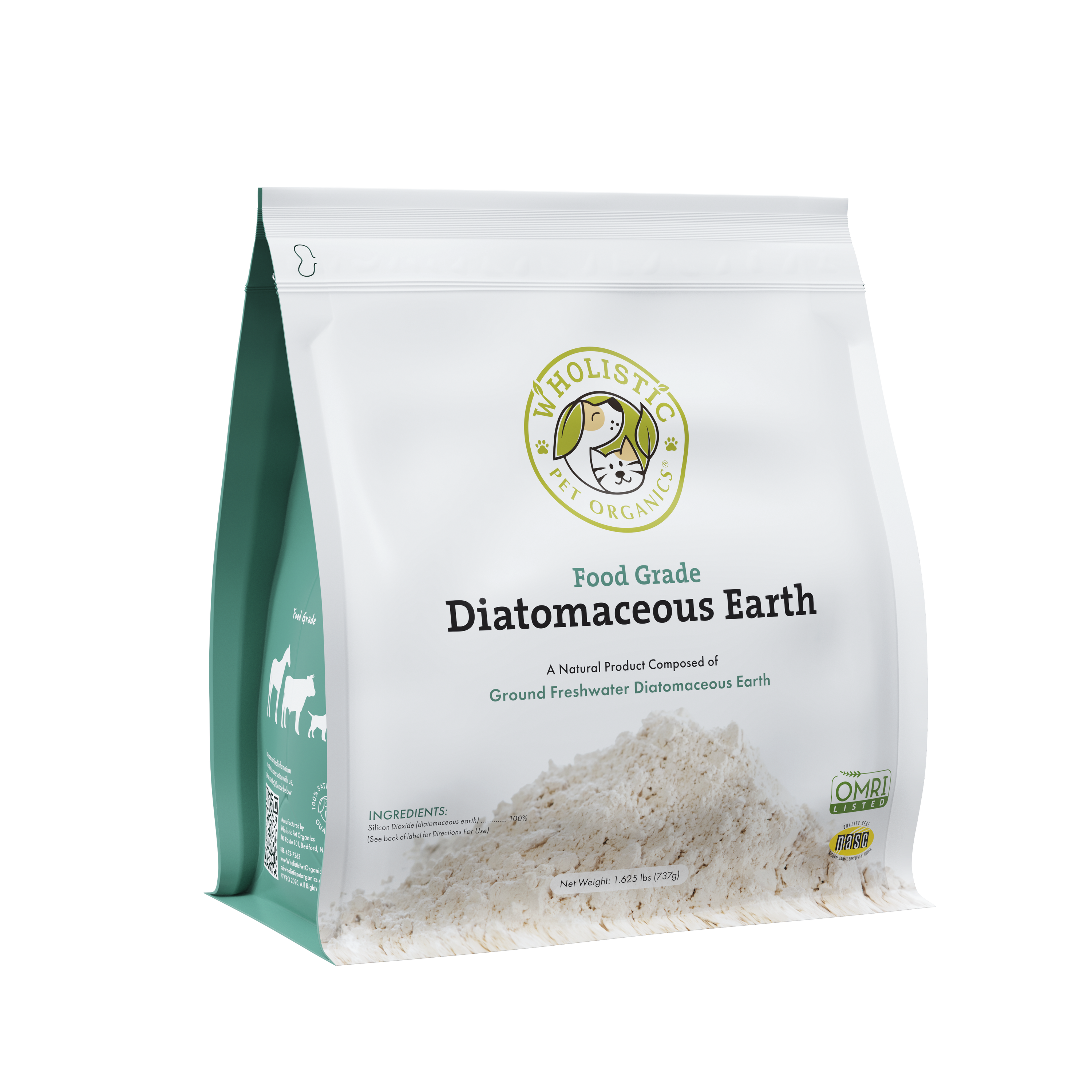 Wholistic Pet Organics Diatomaceous Earth – Food-Grade Mineral Support for Dogs & Cats