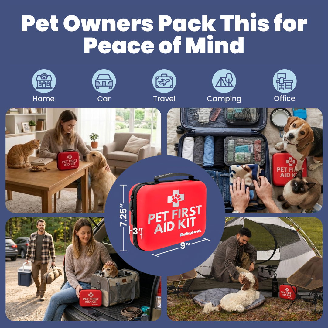 Pet First Aid Kit for Dogs & Cats – Vet-Approved Emergency Essentials for Travel, Hiking & Home