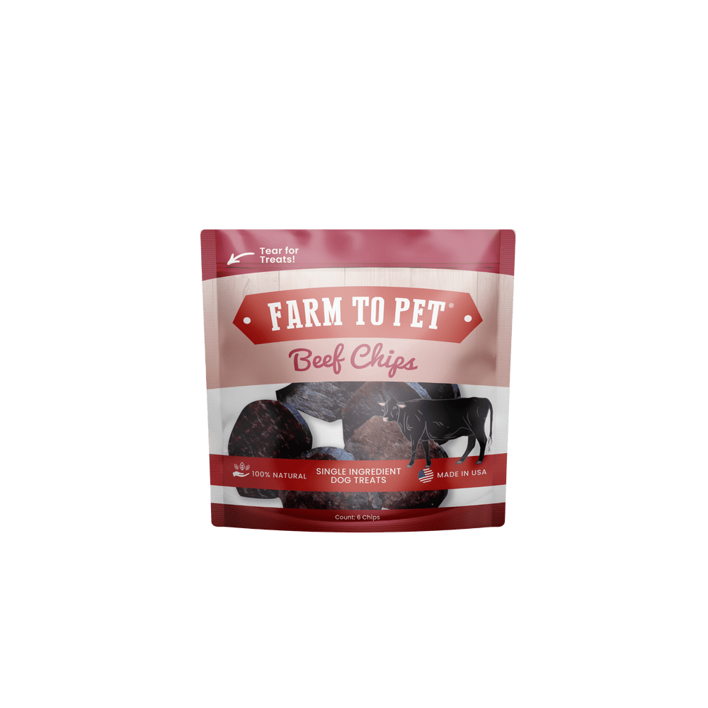 High-Protein Beef Chip Snack Pack Bundles – All-Natural, Single-Ingredient Dog Treats