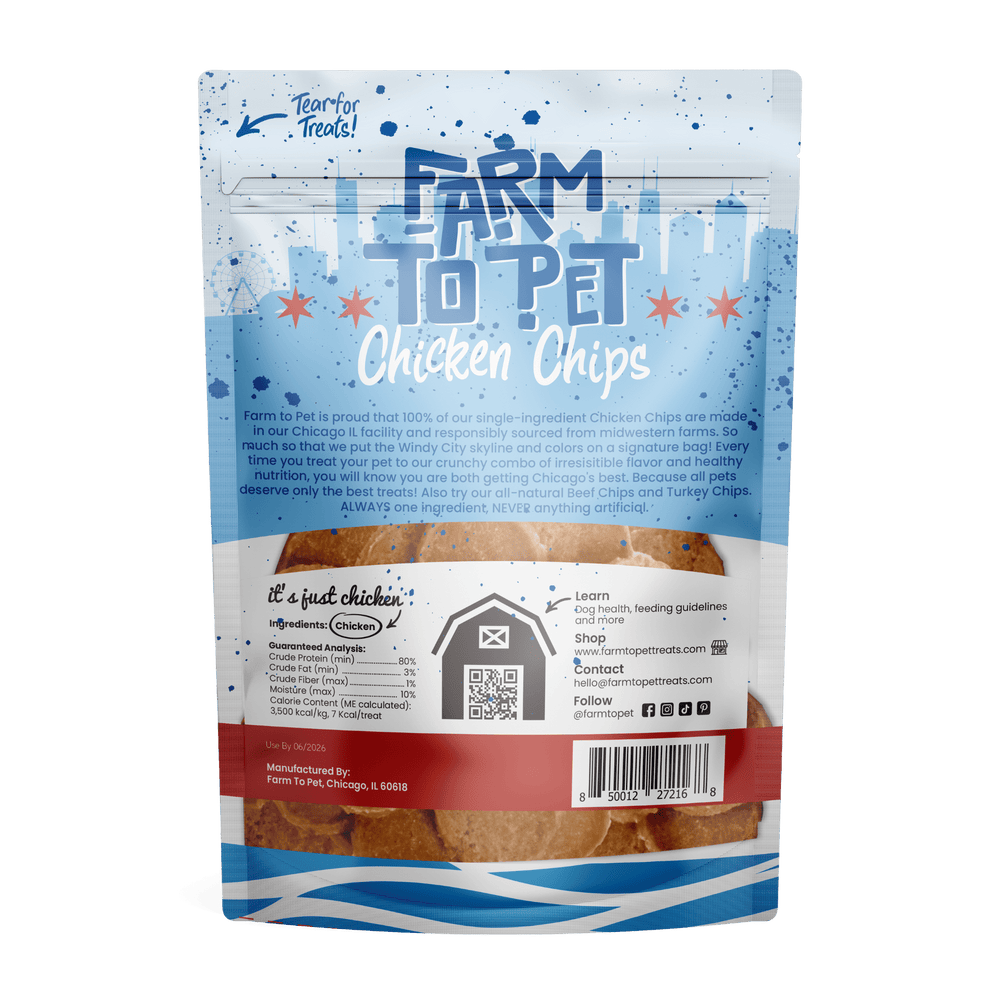 Chicago Chicken Chips for Dogs – All-Natural, High-Protein Dog Treats Made in the USA