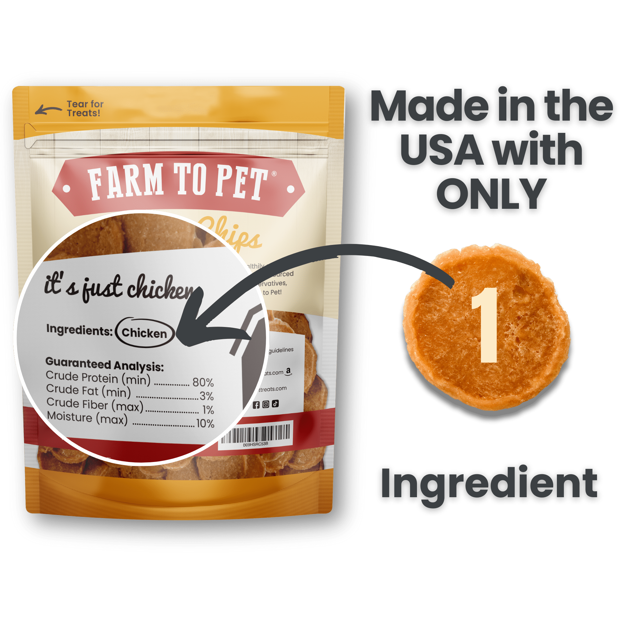 All-Natural Chicken Chips for Dogs – High-Protein Dog Treats
