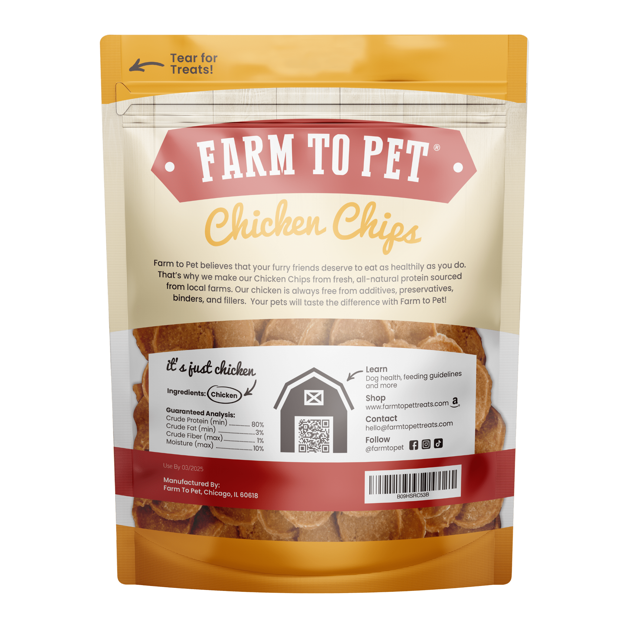 All-Natural Chicken Chips for Dogs – High-Protein Dog Treats