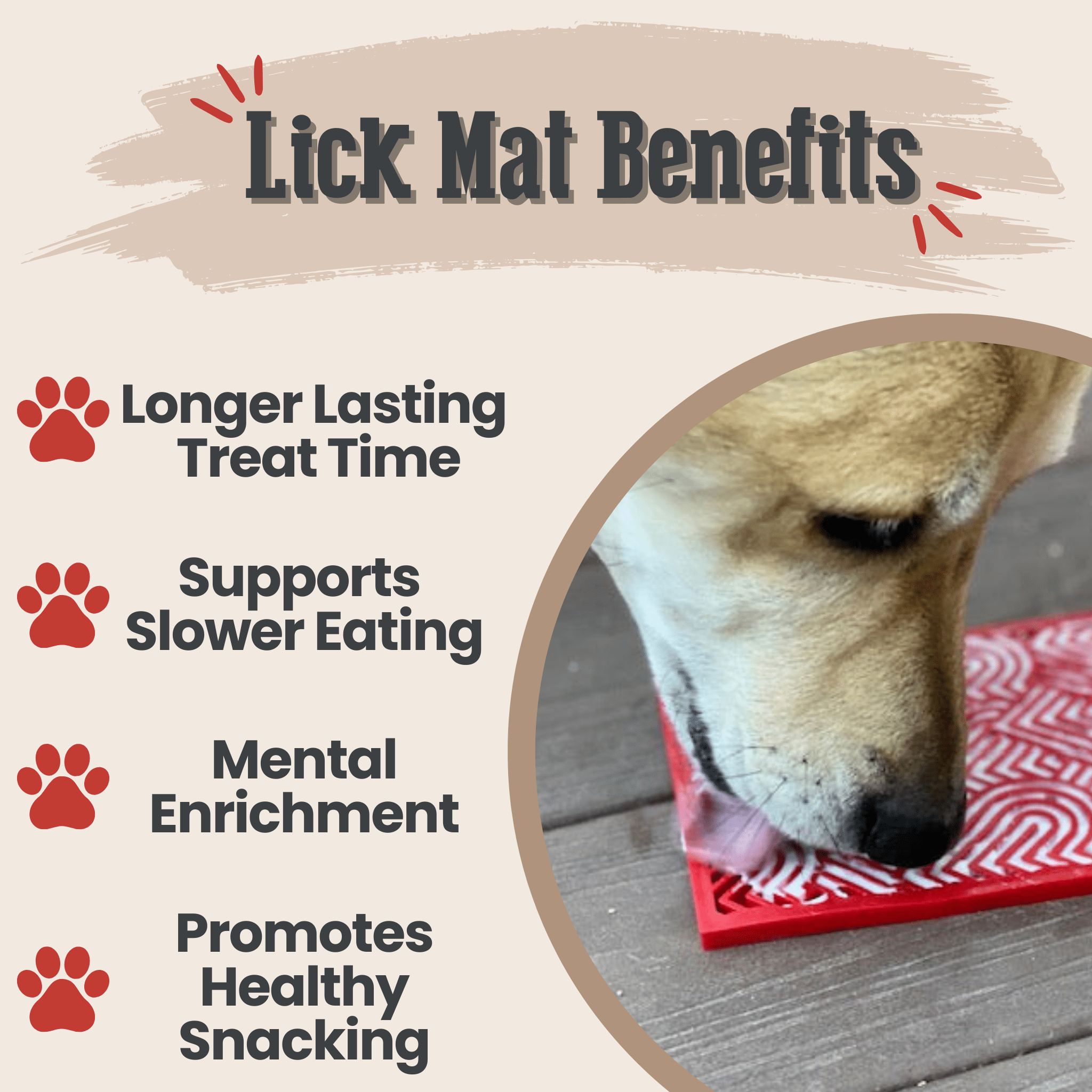 SodaPup Cat Lick Mat – Small Enrichment Licking Mat for Cats & Small Dogs | Made in USA