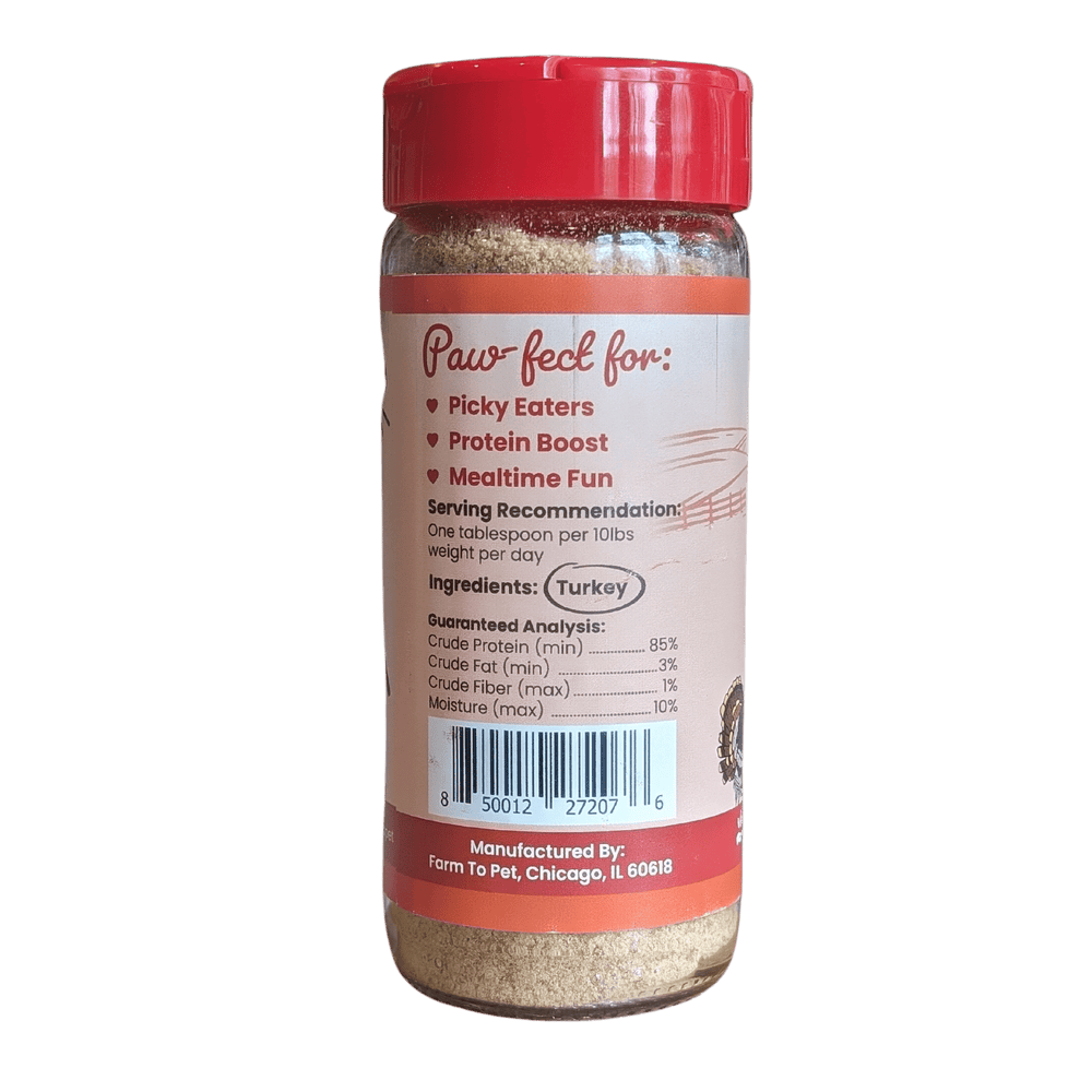 🦃 Turkey Powder Dog Food Topper – Natural Nutrient Boost for Healthy Joints & Teeth 🐶