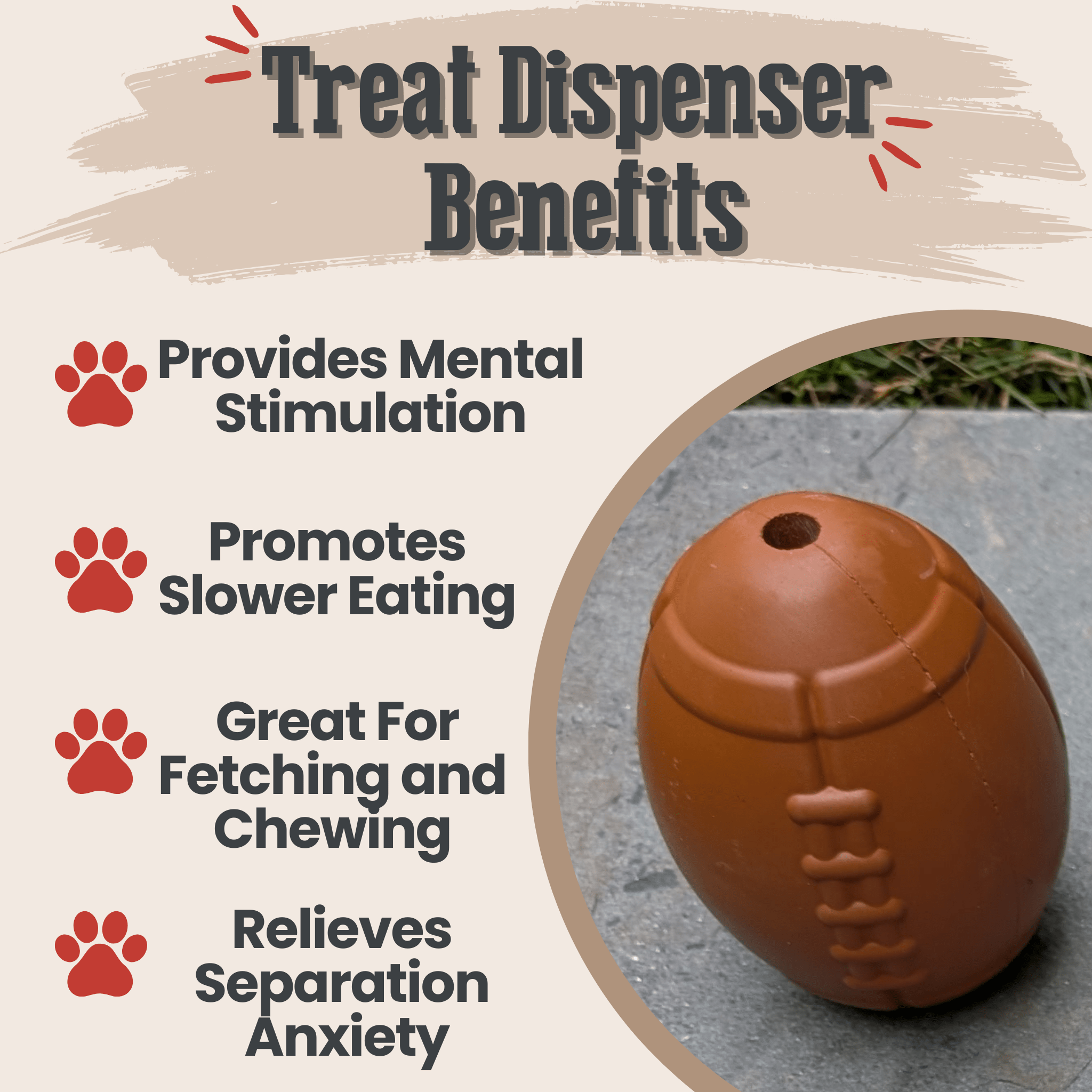 SodaPup® Dog Treat Dispenser – USA-Made Enrichment Toy for Dogs (30–65 lbs)