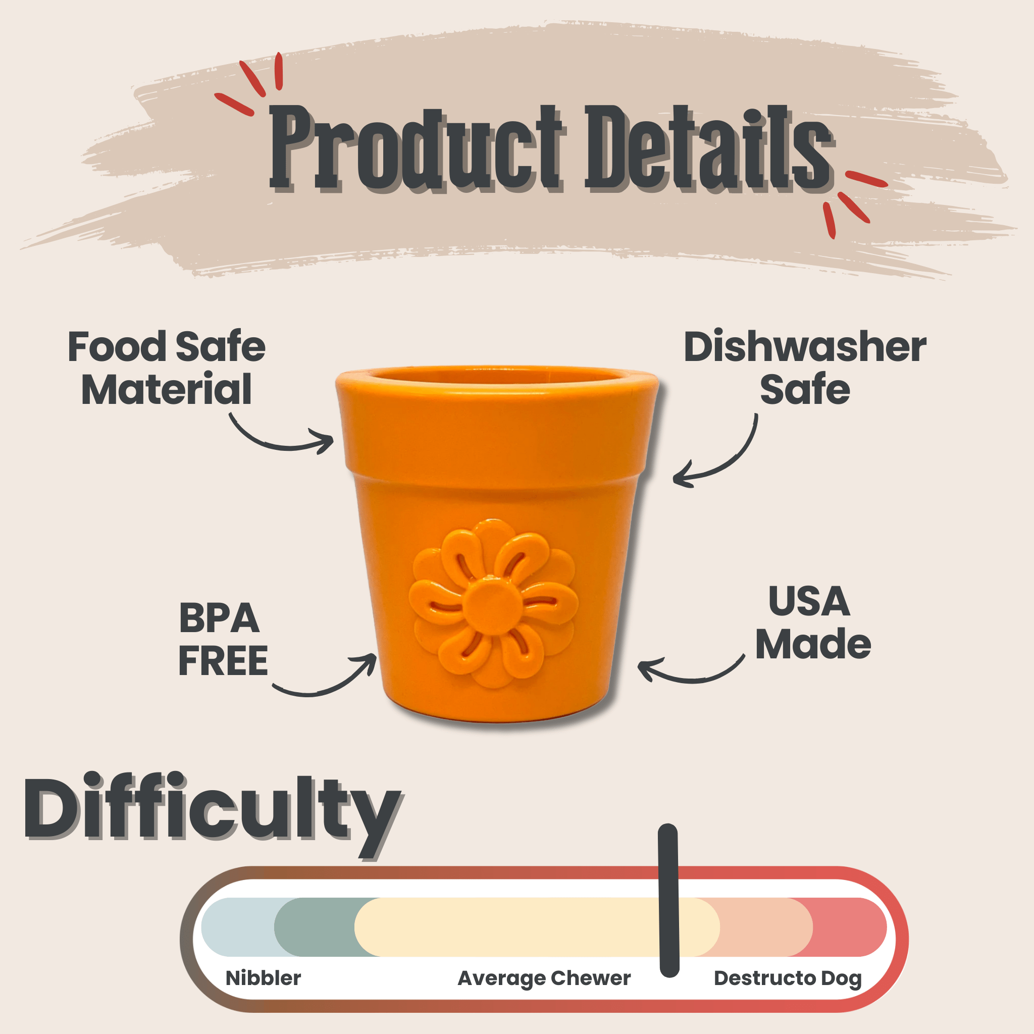 SodaPup® Dog Treat Dispenser – USA-Made Enrichment Toy for Dogs (30–65 lbs)