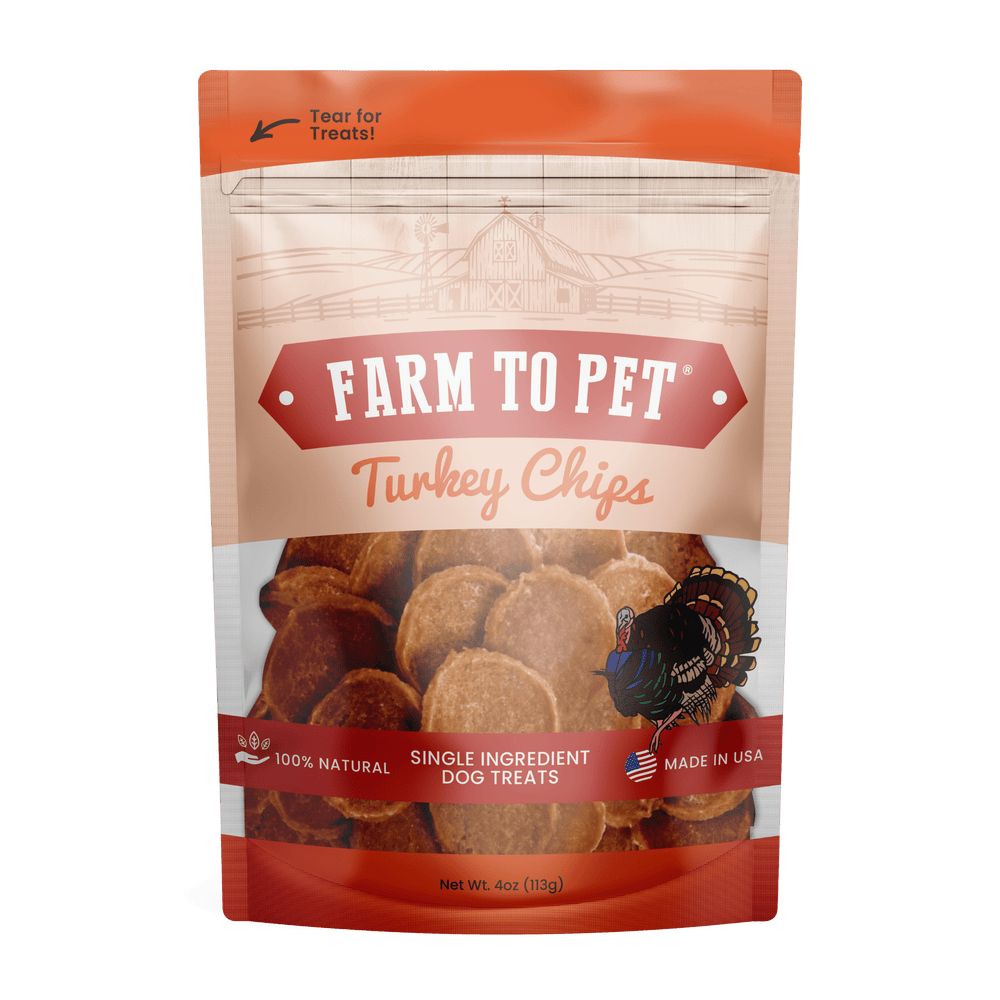 All-Natural Turkey Chips for Dogs – High-Protein Dog Treats Made in the USA