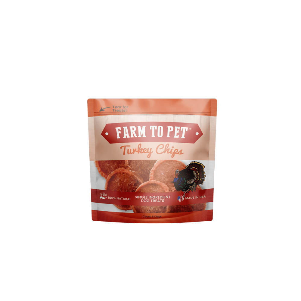 High-Protein Turkey Chip Snack Pack Bundles – All-Natural, Single-Ingredient Dog Treats