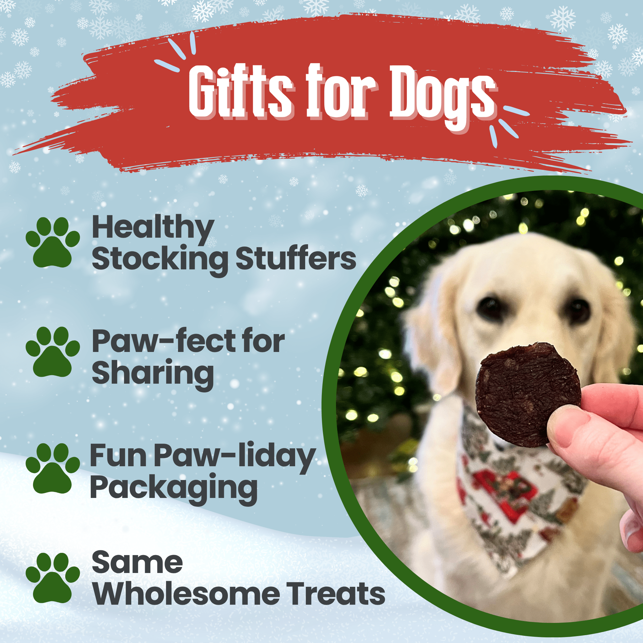 Holiday Snack Stuffer Bundles – 12 or 24 Pack Single-Ingredient Dog & Cat Treat Bags
