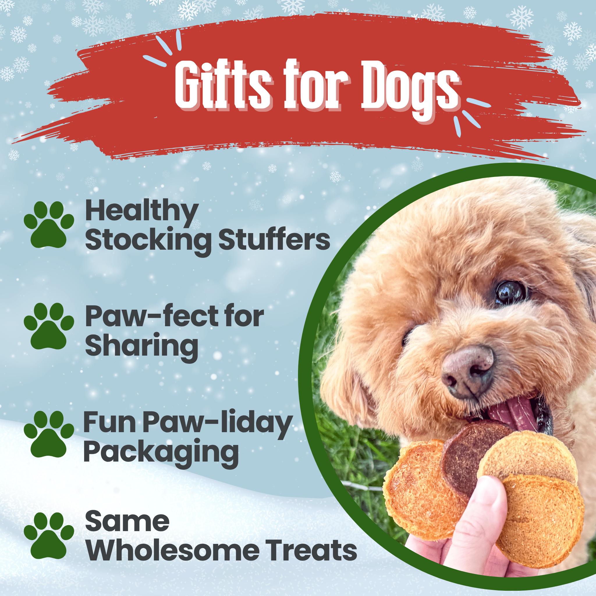 Holiday Snack Stuffer Bundles – 12 or 24 Pack Single-Ingredient Dog & Cat Treat Bags