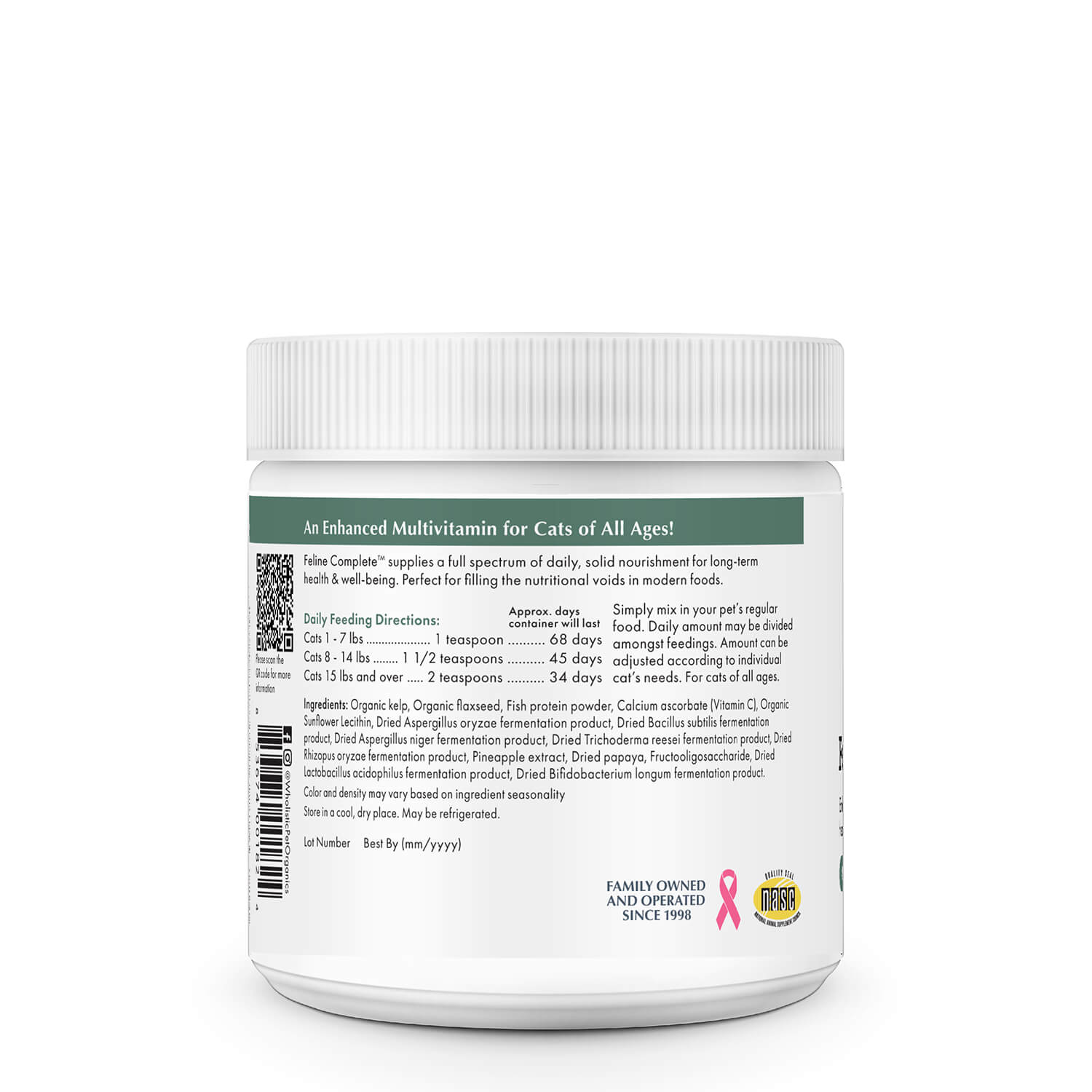 Wholistic Feline Complete™ – All-in-One Daily Superfood Supplement for Cats