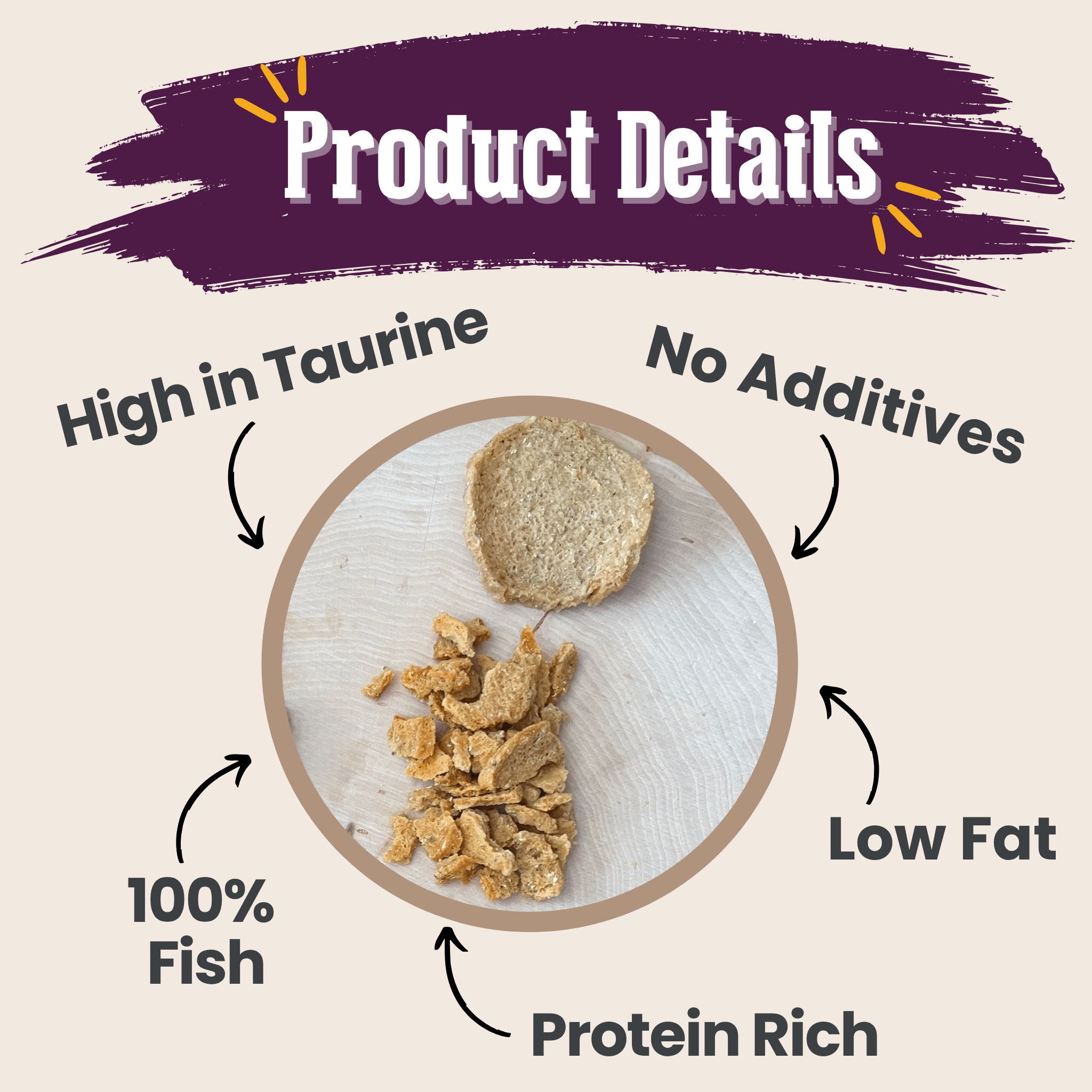 Farm to Pet Fish Crumbles – 100% Walleye Treats for Cats & Dogs | Single-Ingredient, Omega‑Rich Crunchy Bites