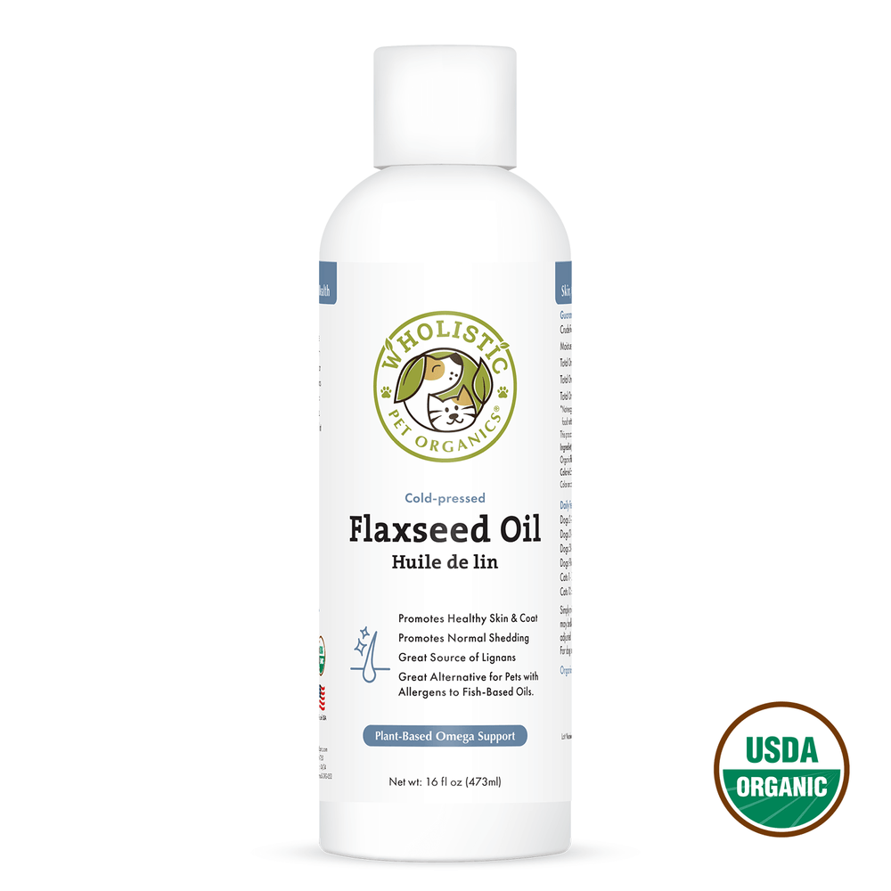 Wholistic Flax Seed Oil™ for Dogs & Cats – Omega 3-6-9 Skin & Coat Supplement