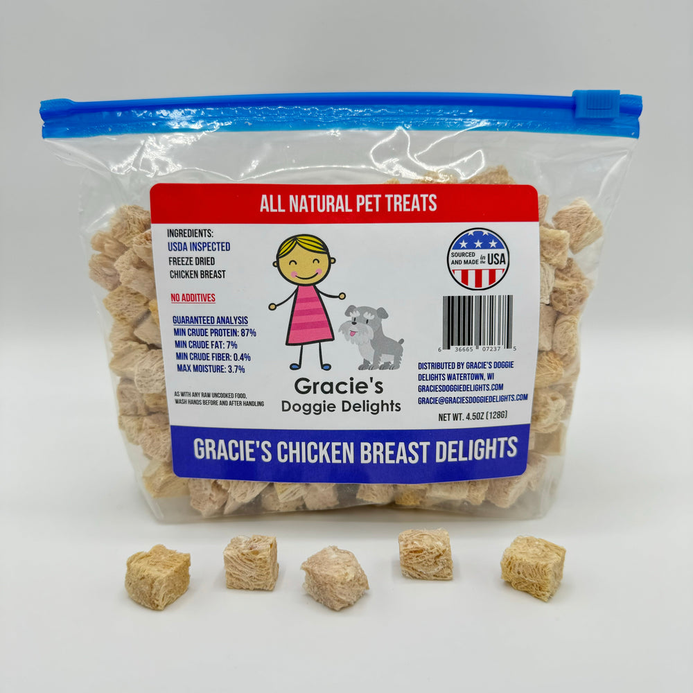 Gracie’s Chicken Breast Delights – Freeze-Dried Dog Treats