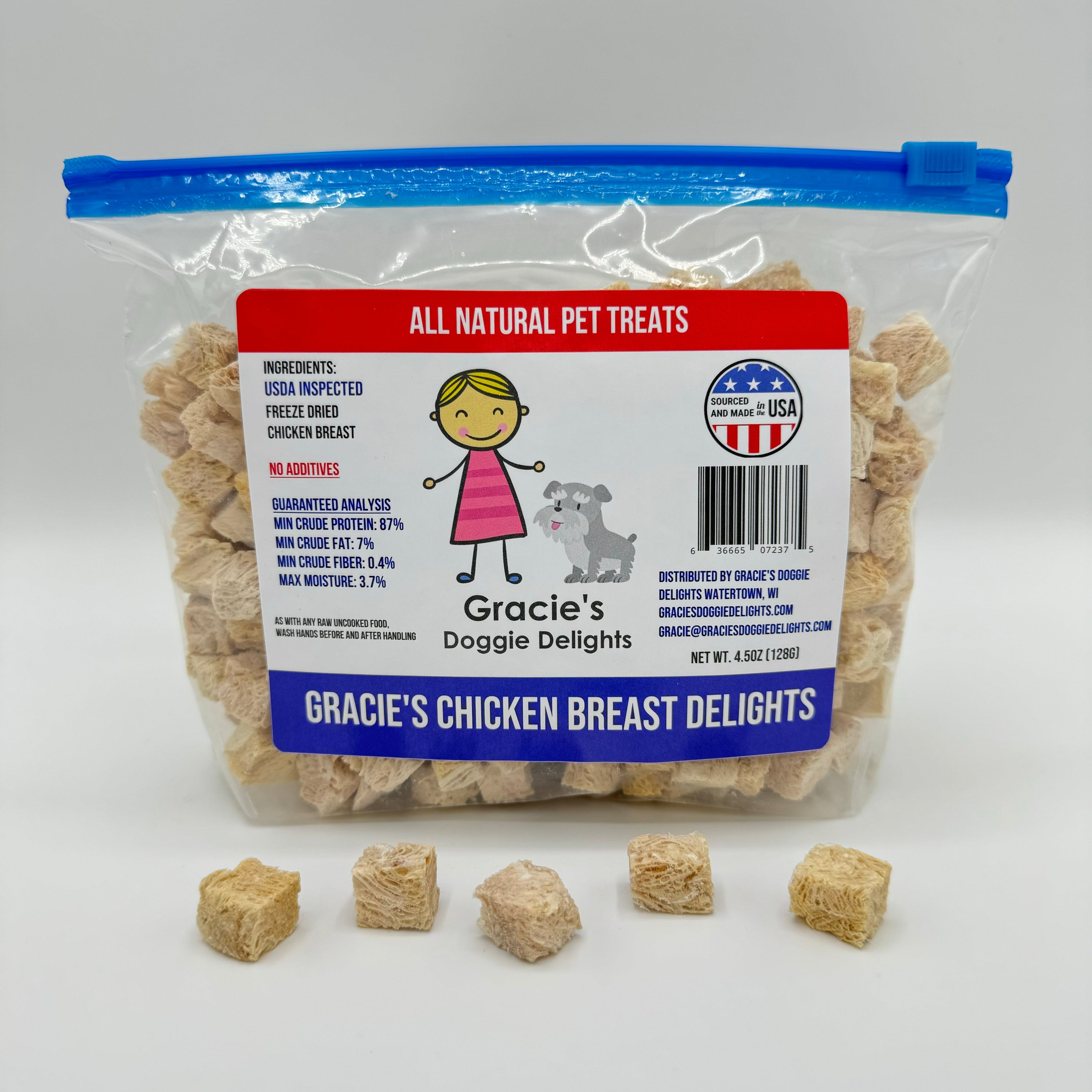 Gracie’s Chicken Breast Delights – Freeze-Dried Dog Treats