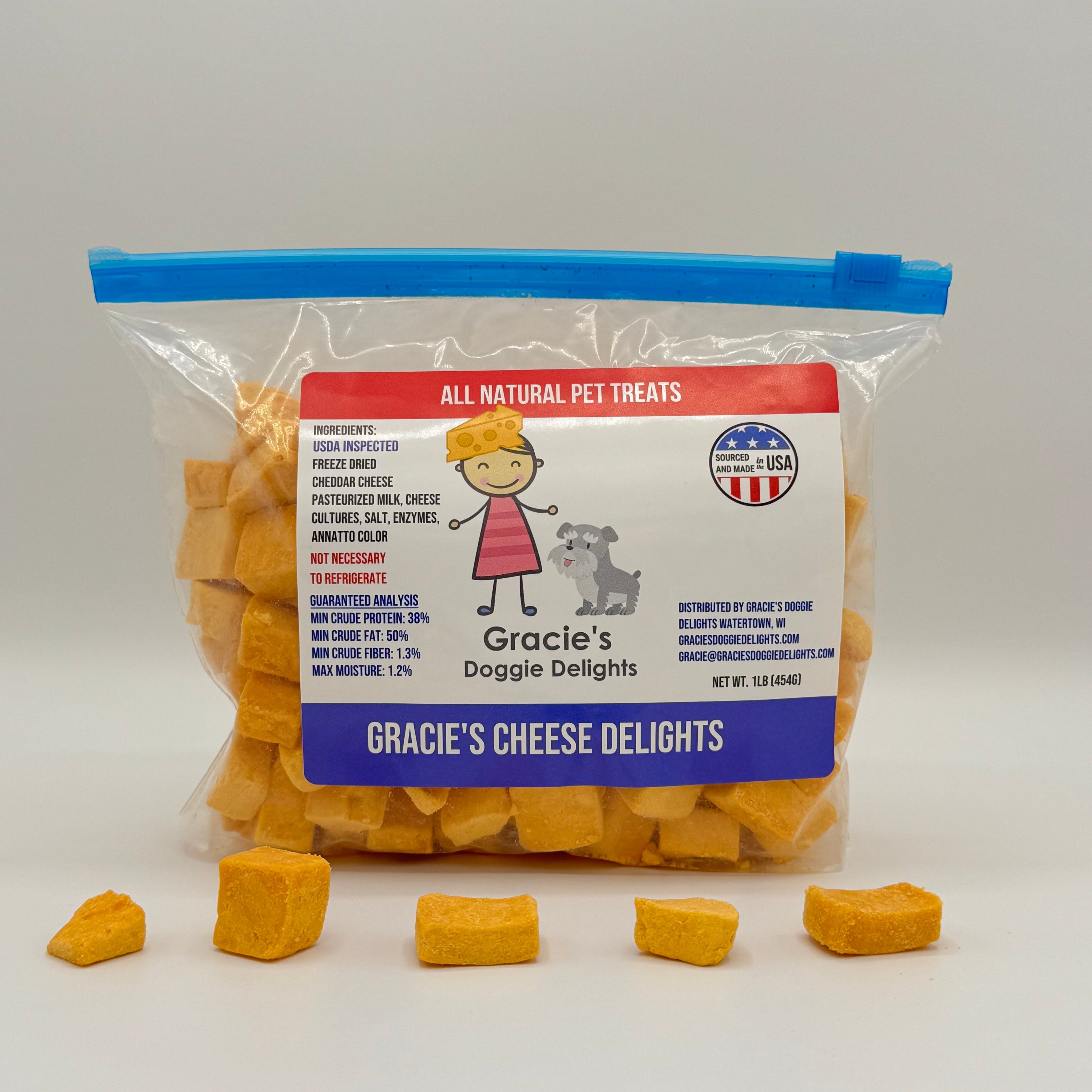 Gracie’s Cheese Delights – 100% Real Wisconsin Cheese for Dogs