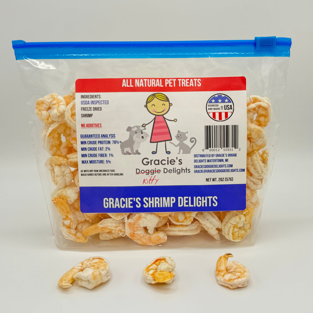 Gracie’s Kitty Delights – Freeze-Dried Shrimp Cat Treats