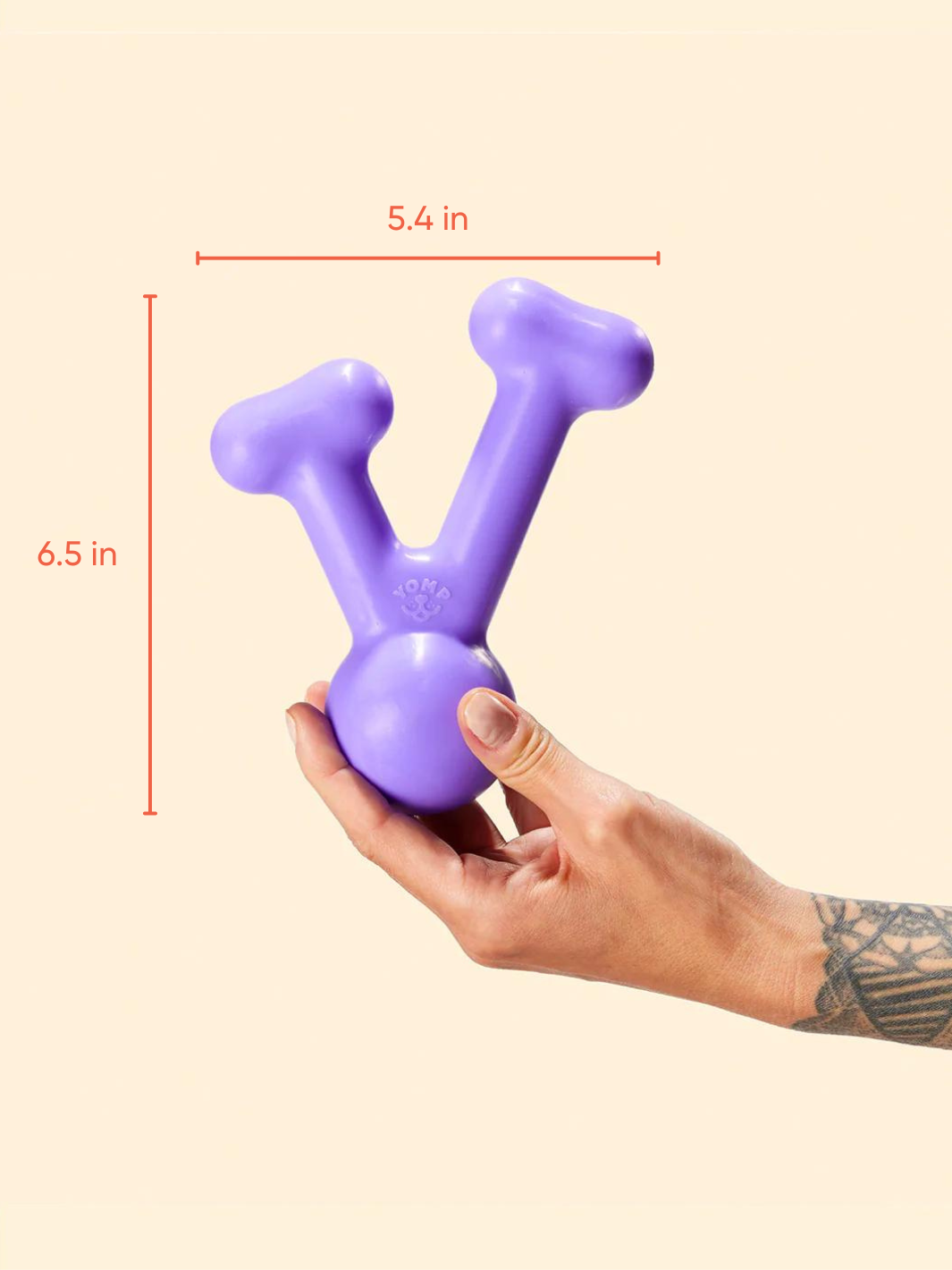 Yomp FunnyBone Dog Toy – Durable Silicone Chew & Tug Toy with GnawRight™ Texture