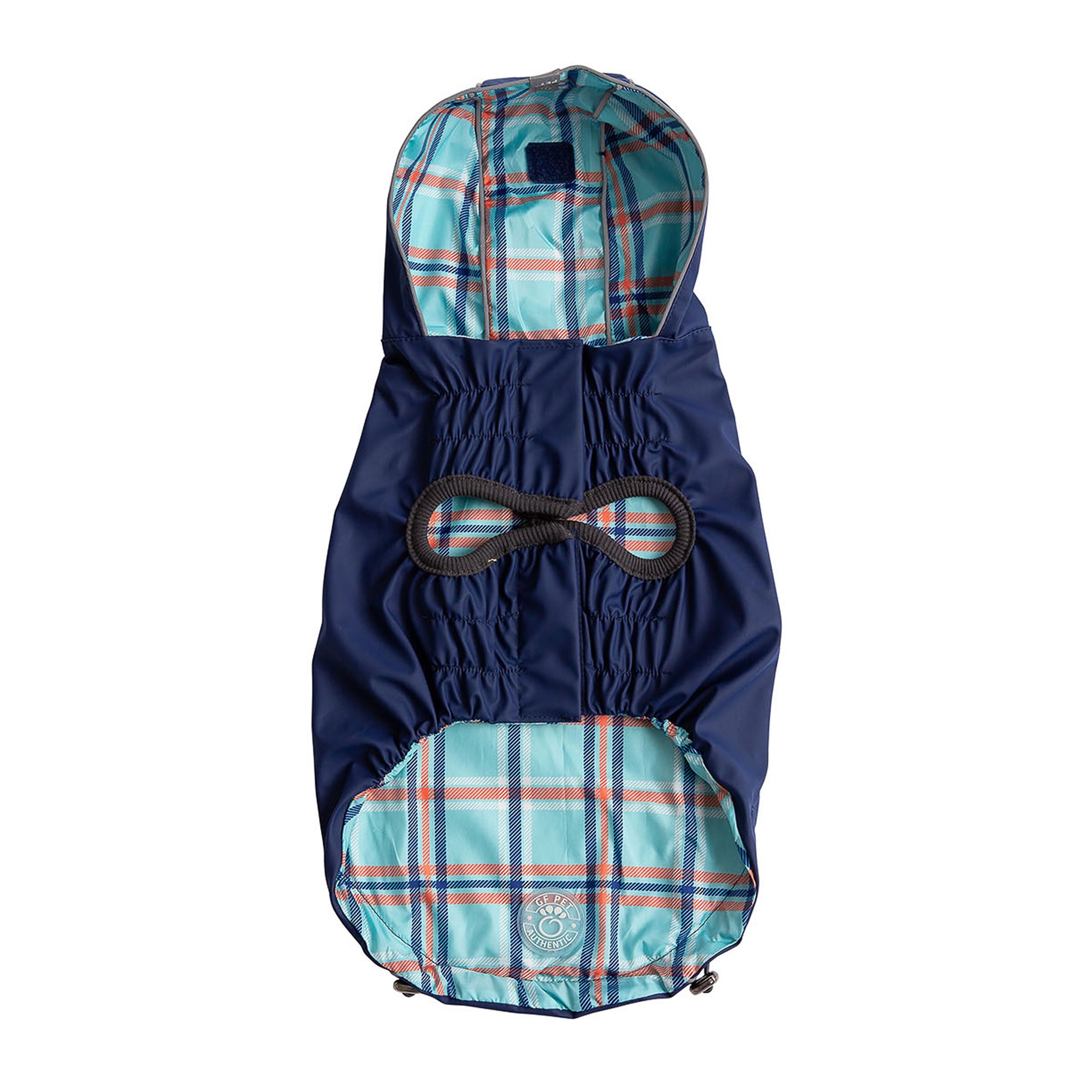 GF PET® Elasto-FIT® Reversible Navy Dog Raincoat – Waterproof & Adjustable Fit
