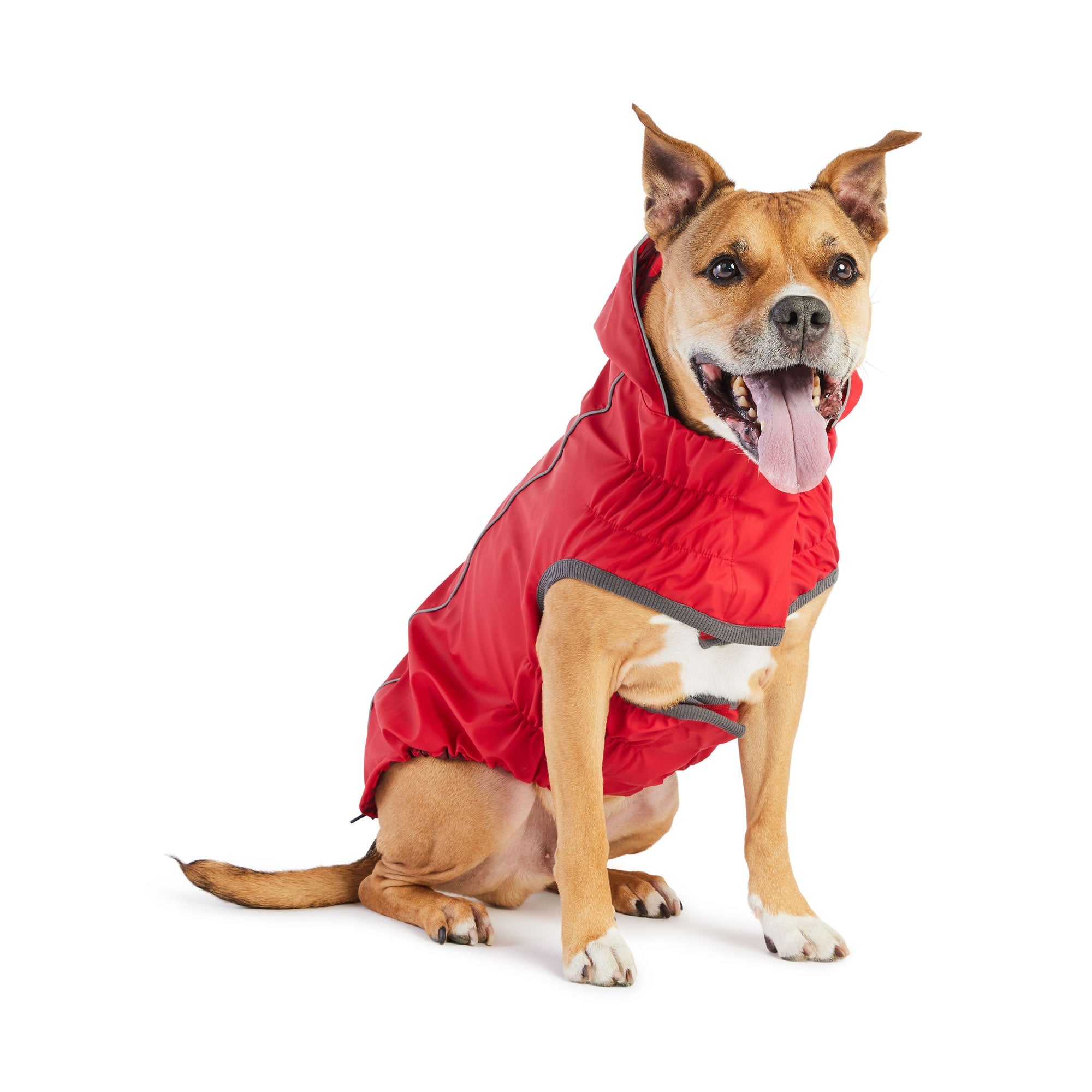 GF PET® Elasto-FIT® Reversible Red Dog Raincoat – Waterproof & Adjustable Fit
