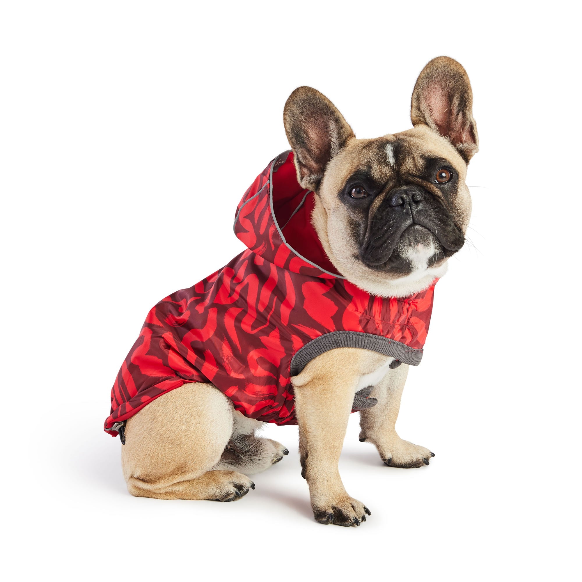 GF PET® Elasto-FIT® Reversible Red Dog Raincoat – Waterproof & Adjustable Fit