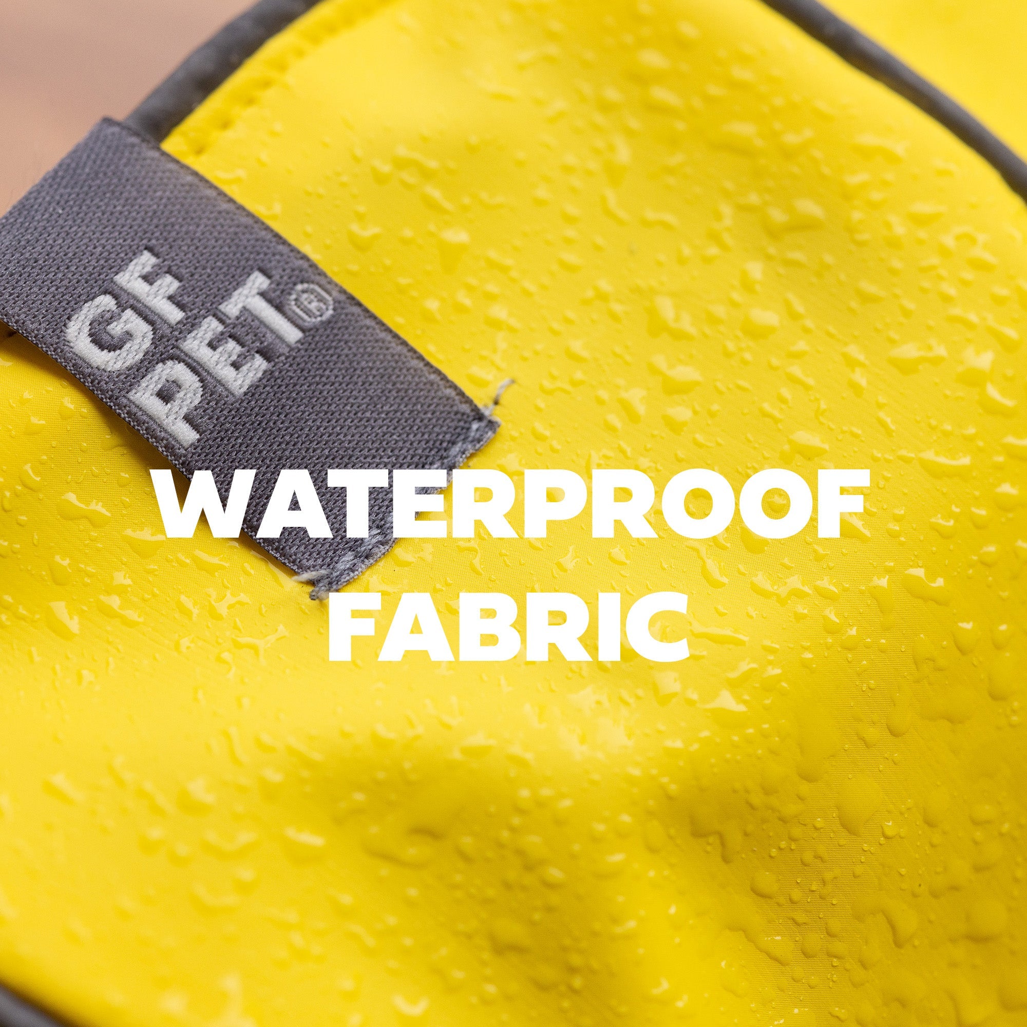 GF PET® Elasto-FIT® Reversible Yellow/ Blue Dog Raincoat – Waterproof & Adjustable Fit