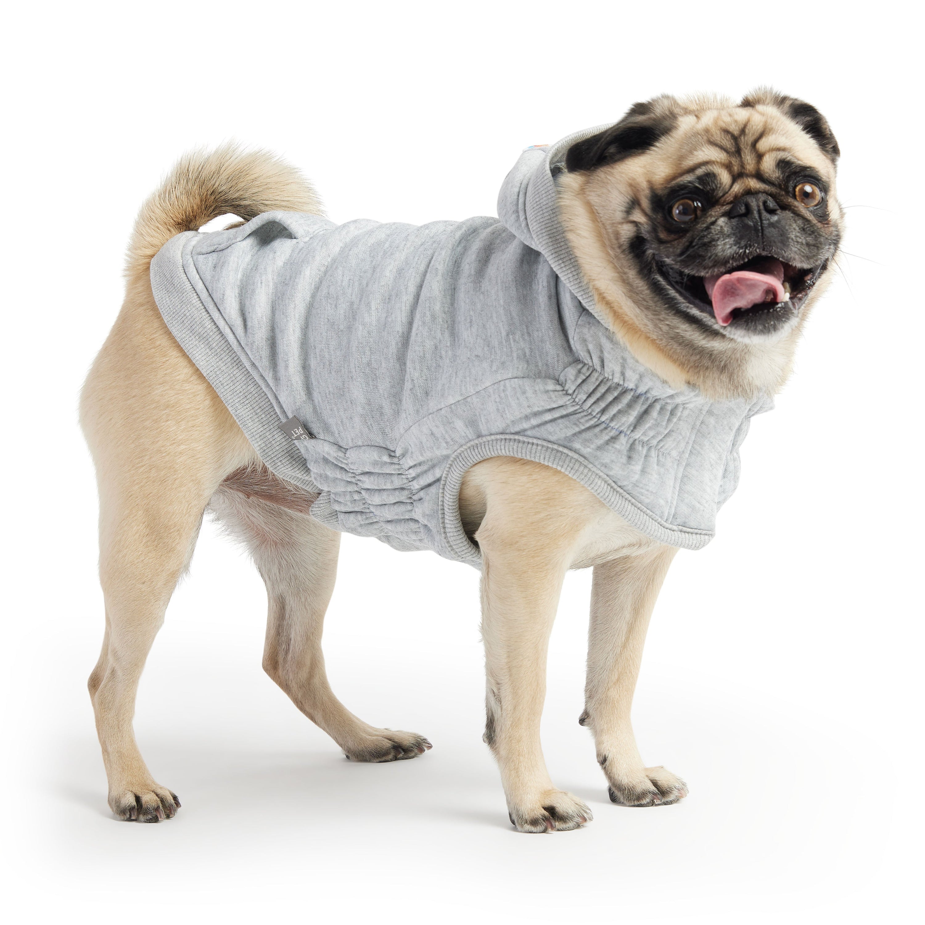 GF PET® Urban Dog Hoodie – Heather Grey, Adjustable Elasto-Fit® Design