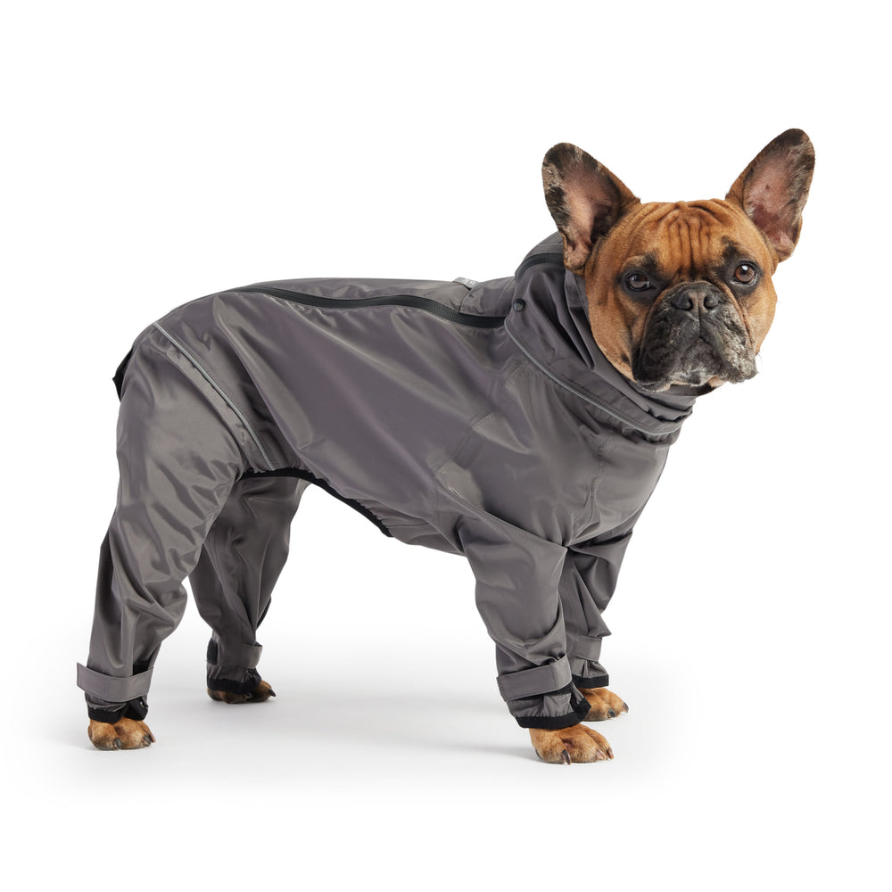 GF PET® Waterproof Splash Suit – Charcoal Full-Body Dog Raincoat