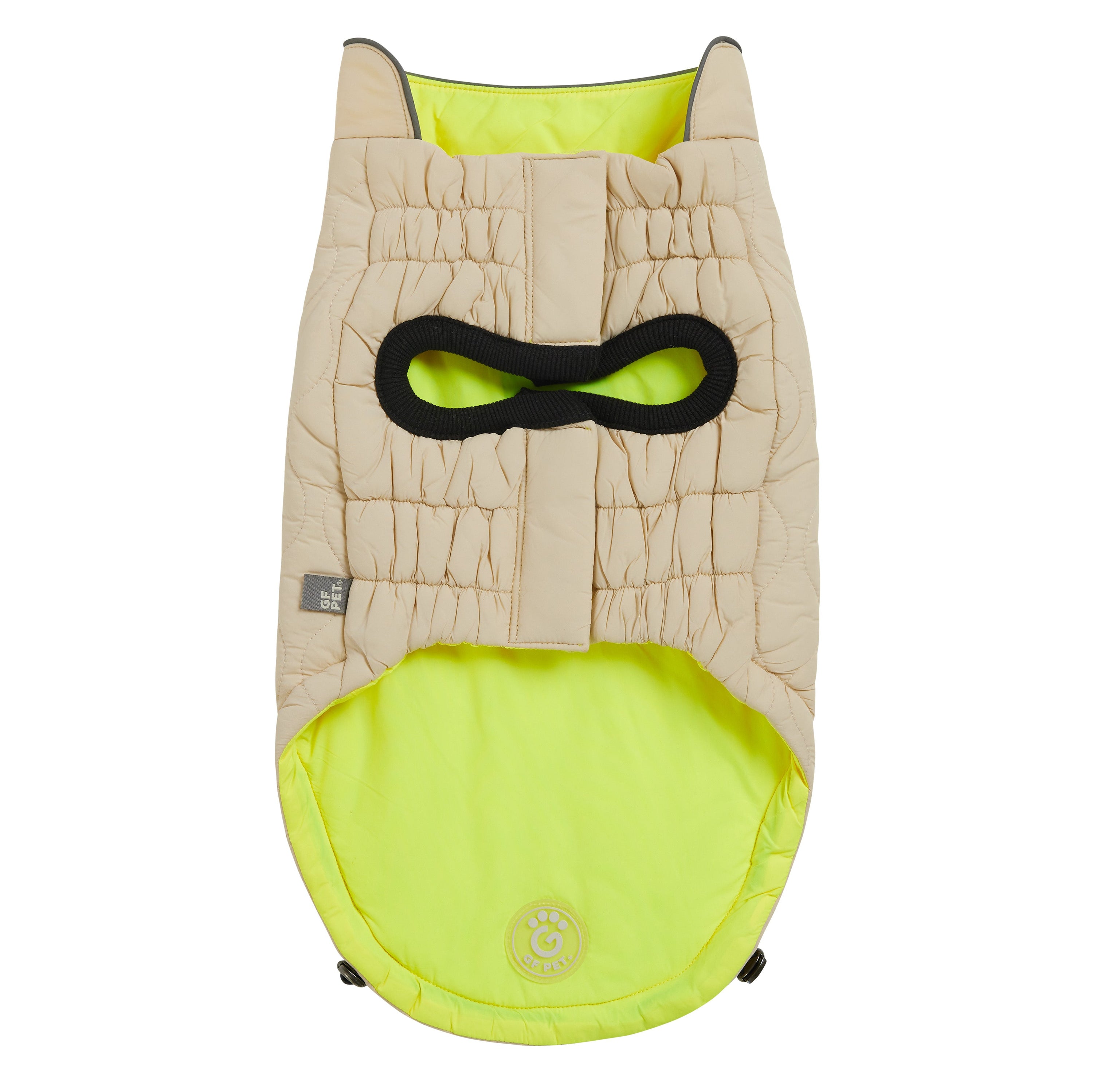 GF PET® Reversible Chalet Dog Jacket – Sand/Yellow, Elasto-FIT® & Water-Resistant