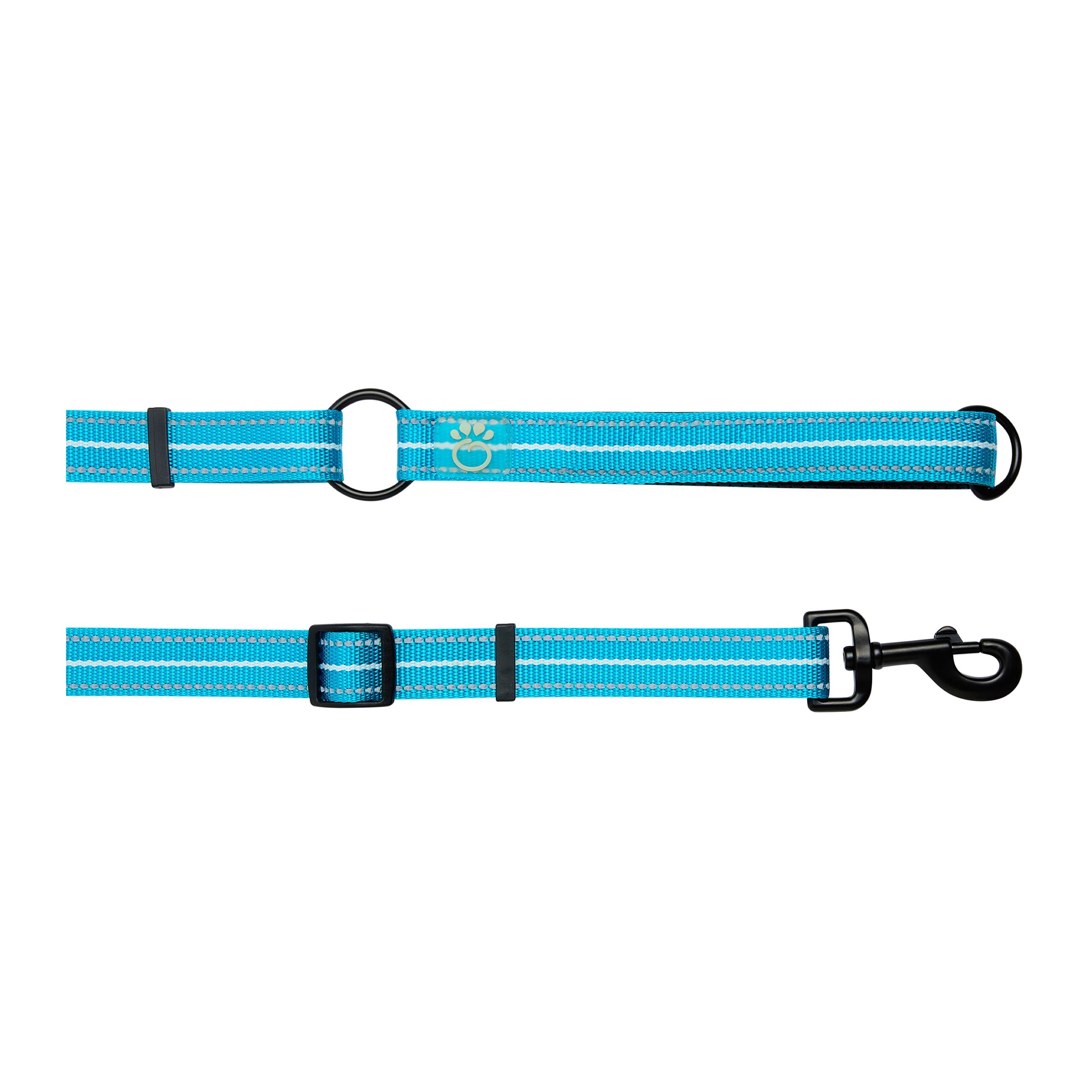 GF PET® Reflective EEZY-6® 6-in-1 Dog Leash – High-Visibility & Versatile Design (Blue)