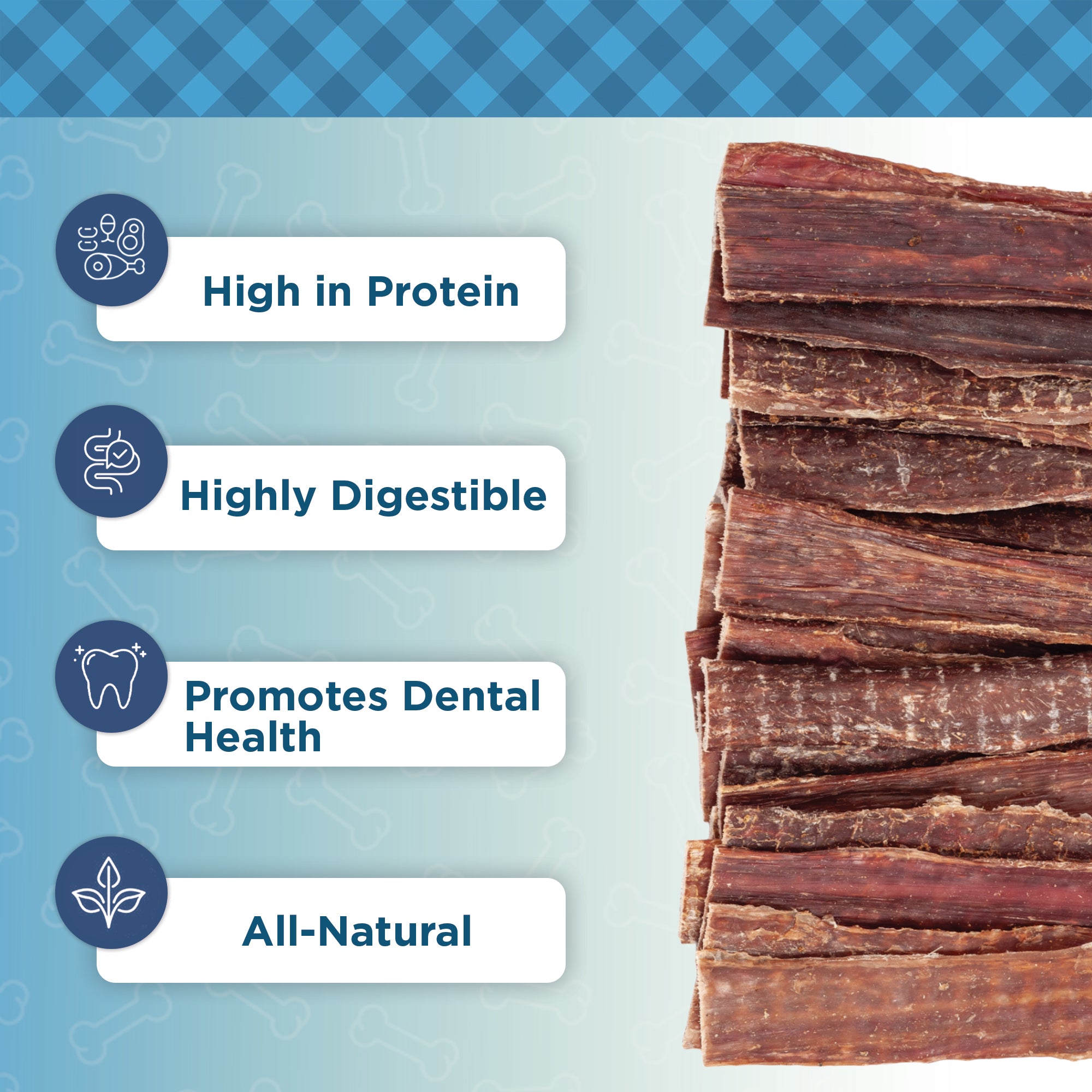 Country Living 6” Gullet Flats Dog Treats | 20-Pack All-Natural Beef Esophagus Chews – High-Protein, Rawhide-Free