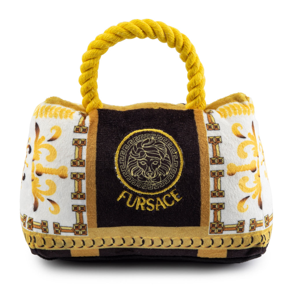 Fursace Handbag Plush Dog Toy – Squeaky Designer-Inspired Dog Toy for Small Dogs
