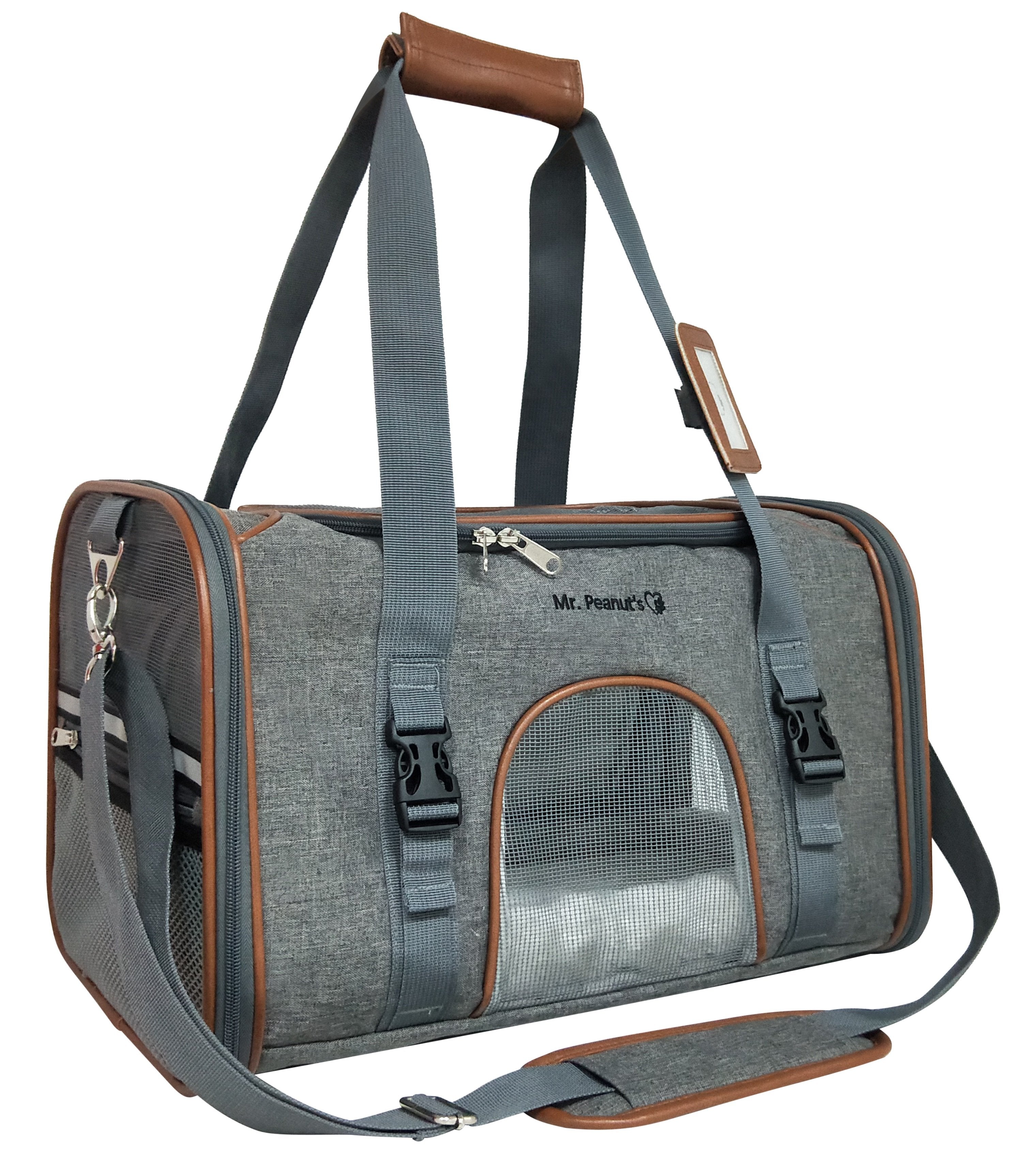 Expandable Soft-Sided Pet Carrier by Mr. Peanut’s – Airline-Approved for Travel