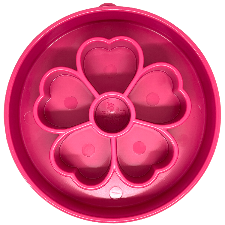 Flower Design eBowl – Slow Feeder Dog Bowl for Healthier Eating