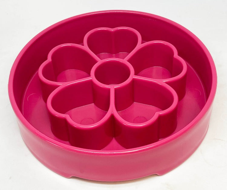 Flower Design eBowl – Slow Feeder Dog Bowl for Healthier Eating