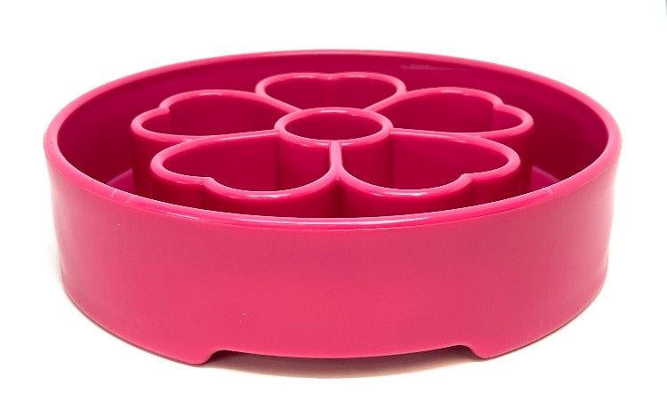 Flower Design eBowl – Slow Feeder Dog Bowl for Healthier Eating