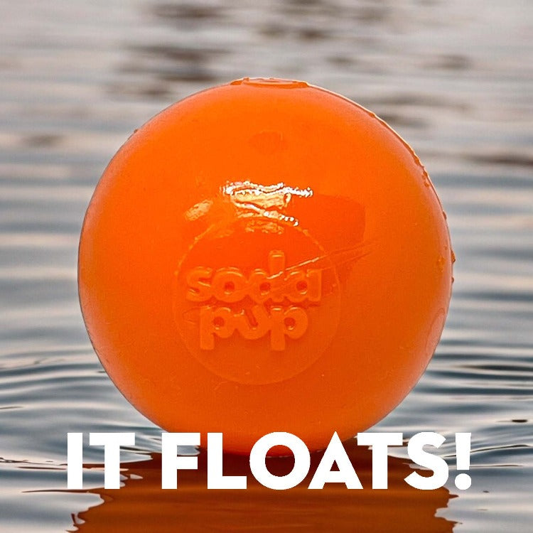 SodaPup Squeak Ball Dog Toy – Durable Floating Squeaky Fetch & Chew Toy (USA Made)