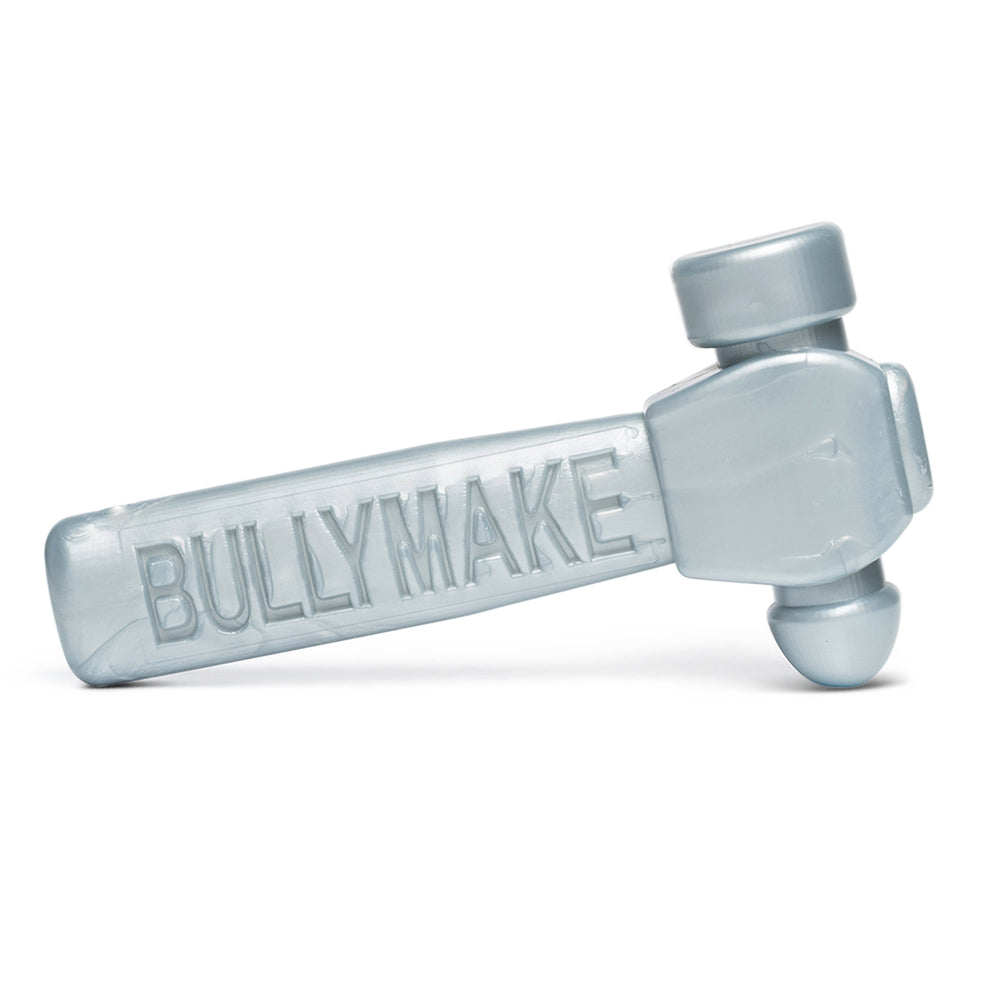 BULLYMAKE Toss ’N Treat Hammer – Beef-Flavored Durable Chew Toy for Power Chewers