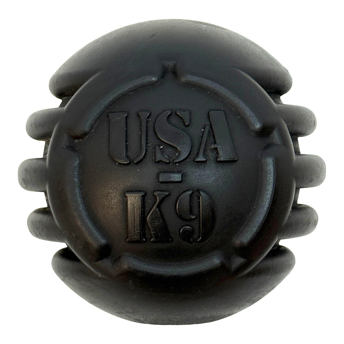 USA-K9 Stars & Stripes Magnum Black Dog Toy – Extreme Chewer Ball & Treat Dispenser