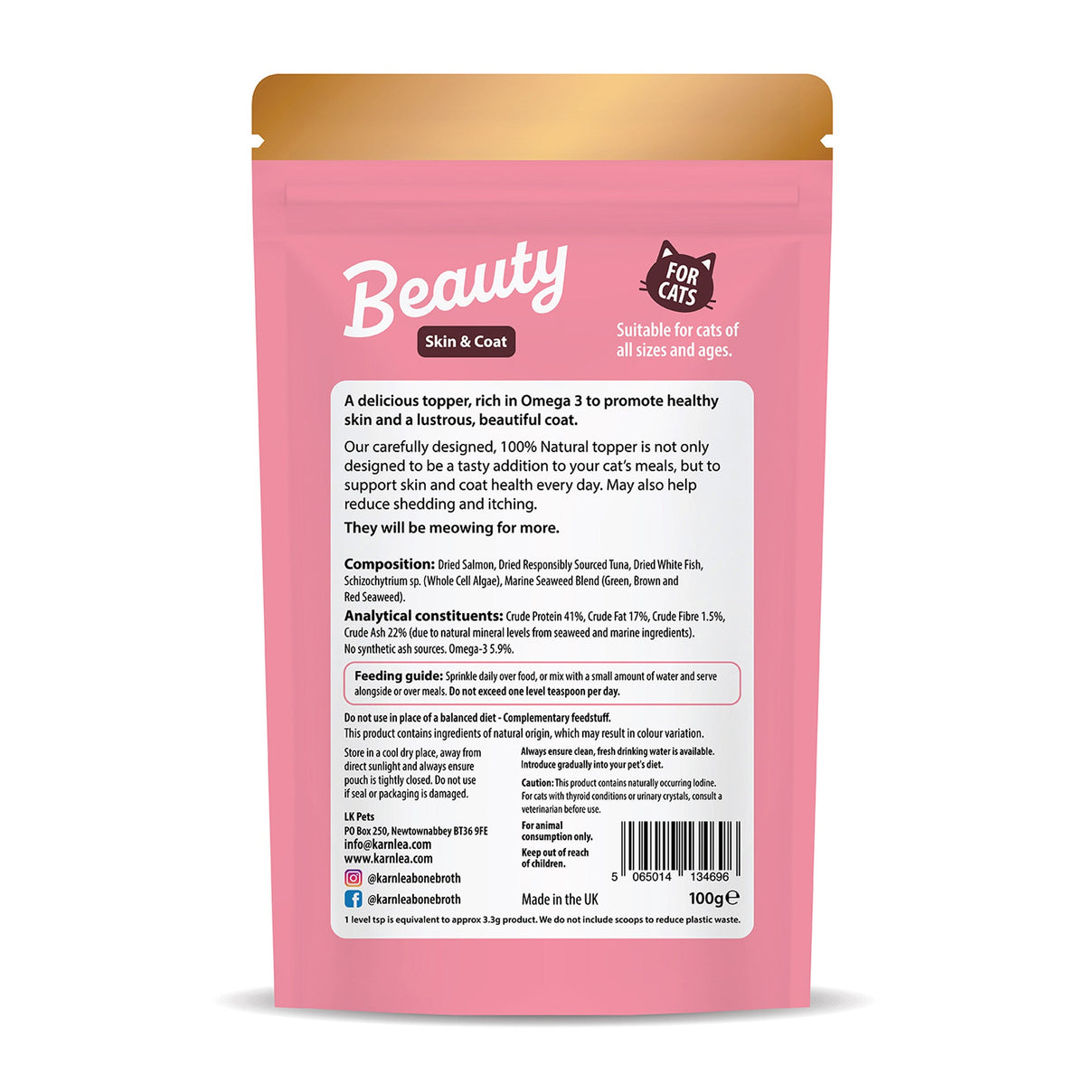 Beauty Omega-3 Skin & Coat Supplement & Food Topper for Cats