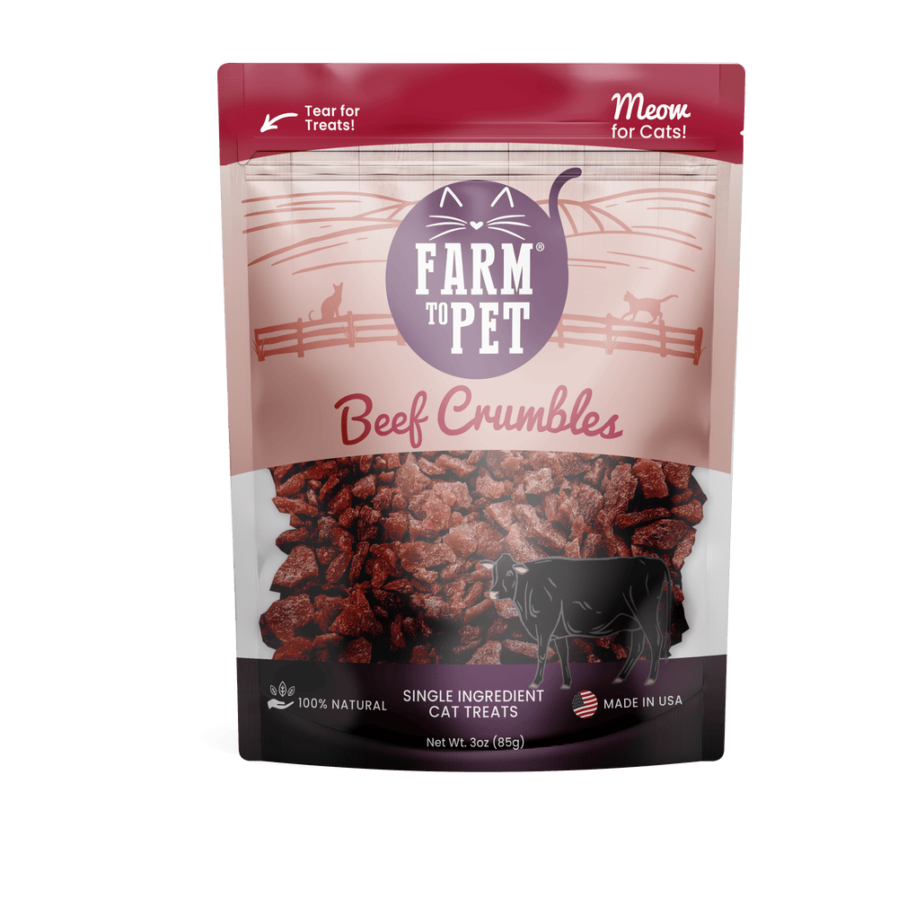 Beef Crumbles for Cats – 100% Single-Ingredient Protein Treats