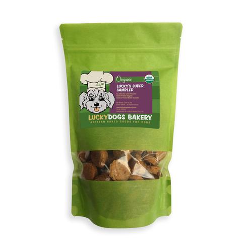 Lucky’s Organic Super Sampler – Triple-Flavor Dog Treat Variety Pack