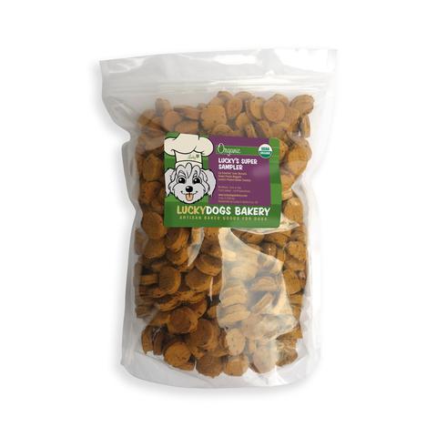 Lucky’s Organic Super Sampler – Triple-Flavor Dog Treat Variety Pack